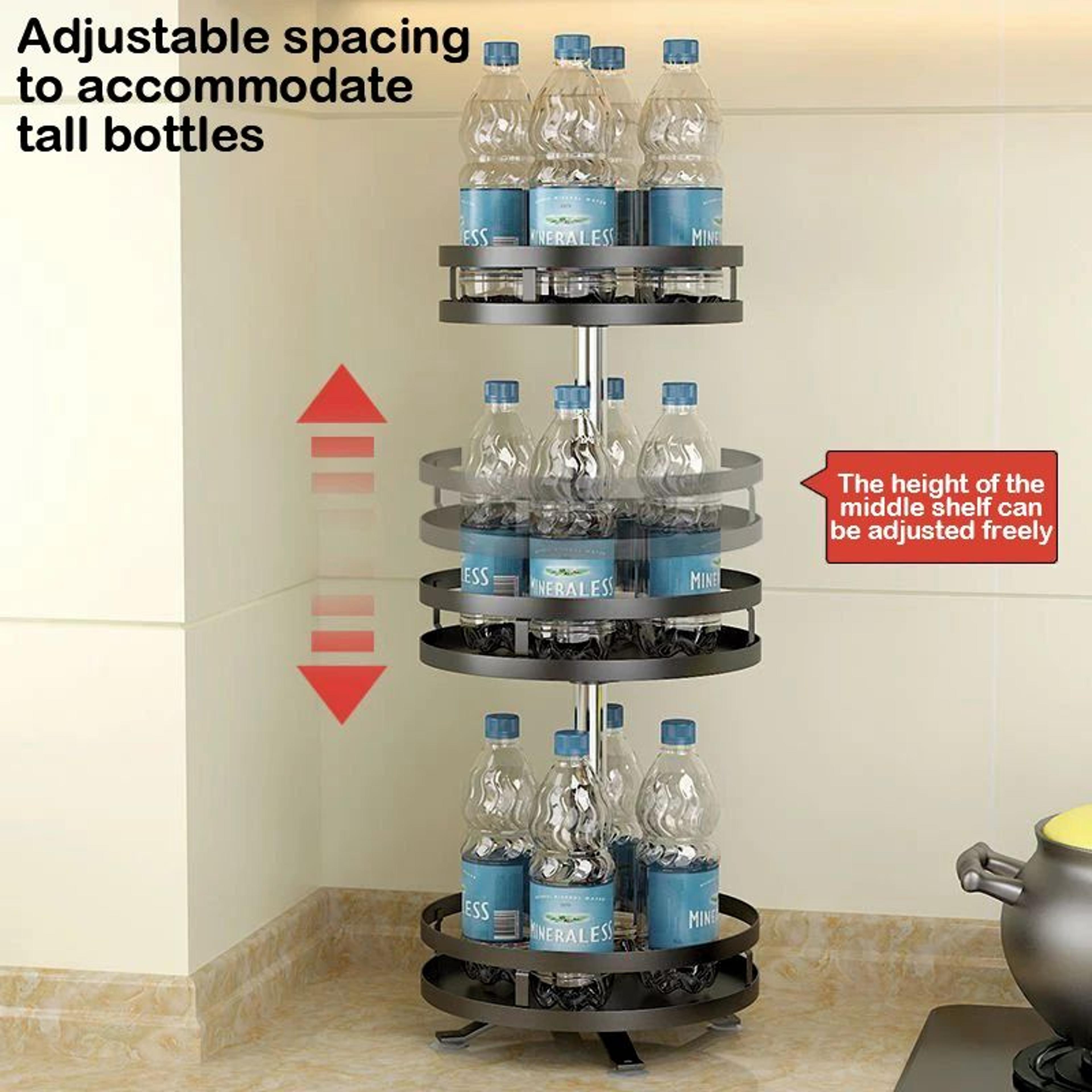 360 Degree Rotating Spice Storage Organizer Rack 2