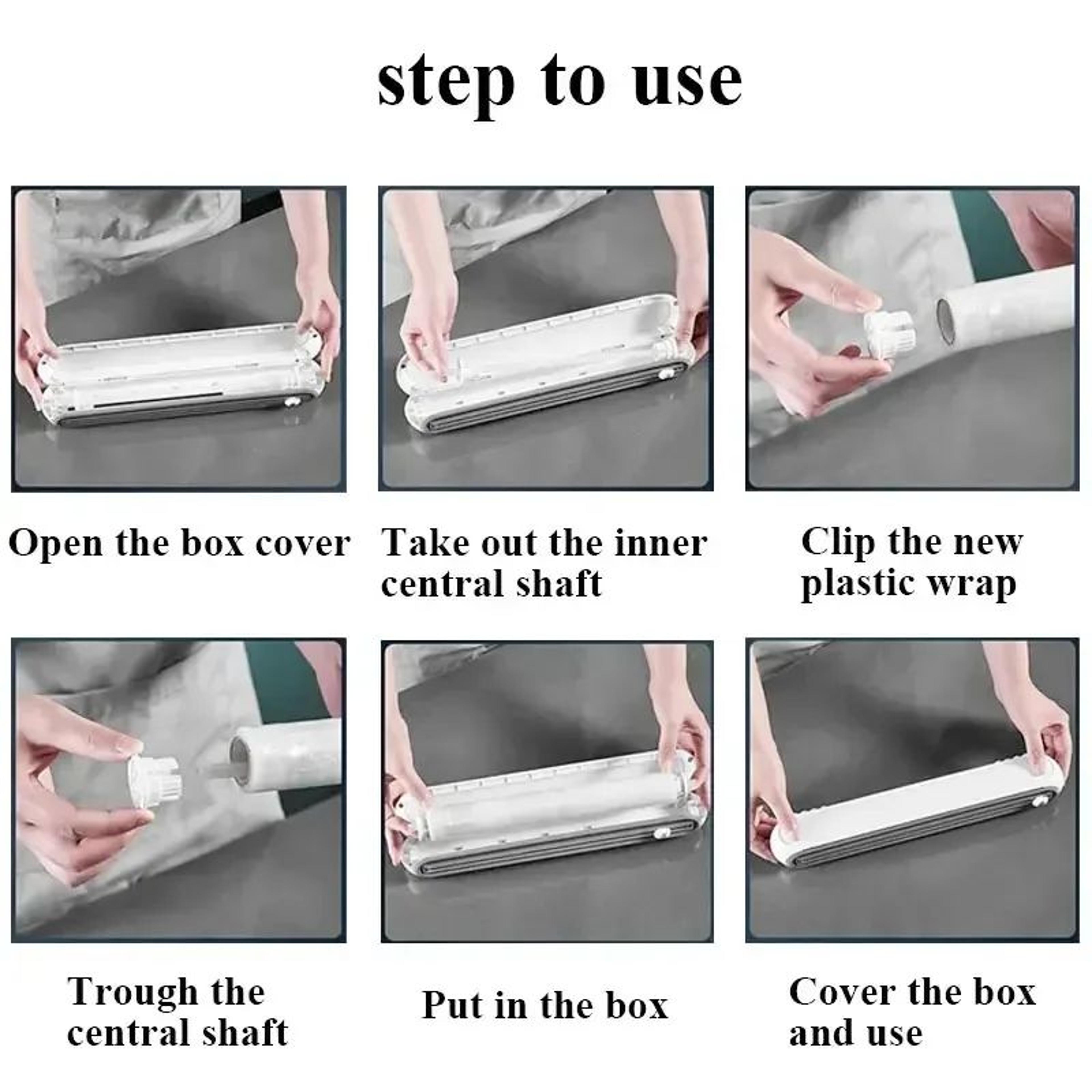 Food Wrap Dispenser With Built In Cutter Foil 4