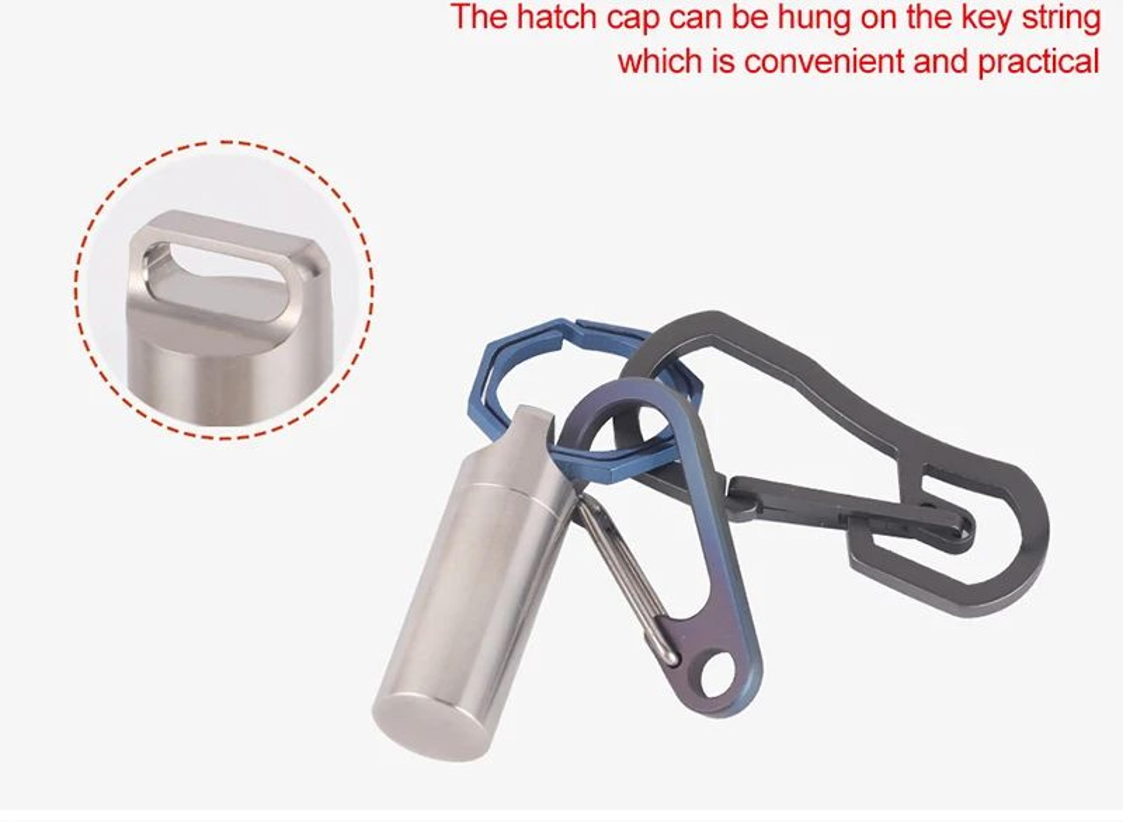 Waterproof Titanium Pill Case Keychain 9