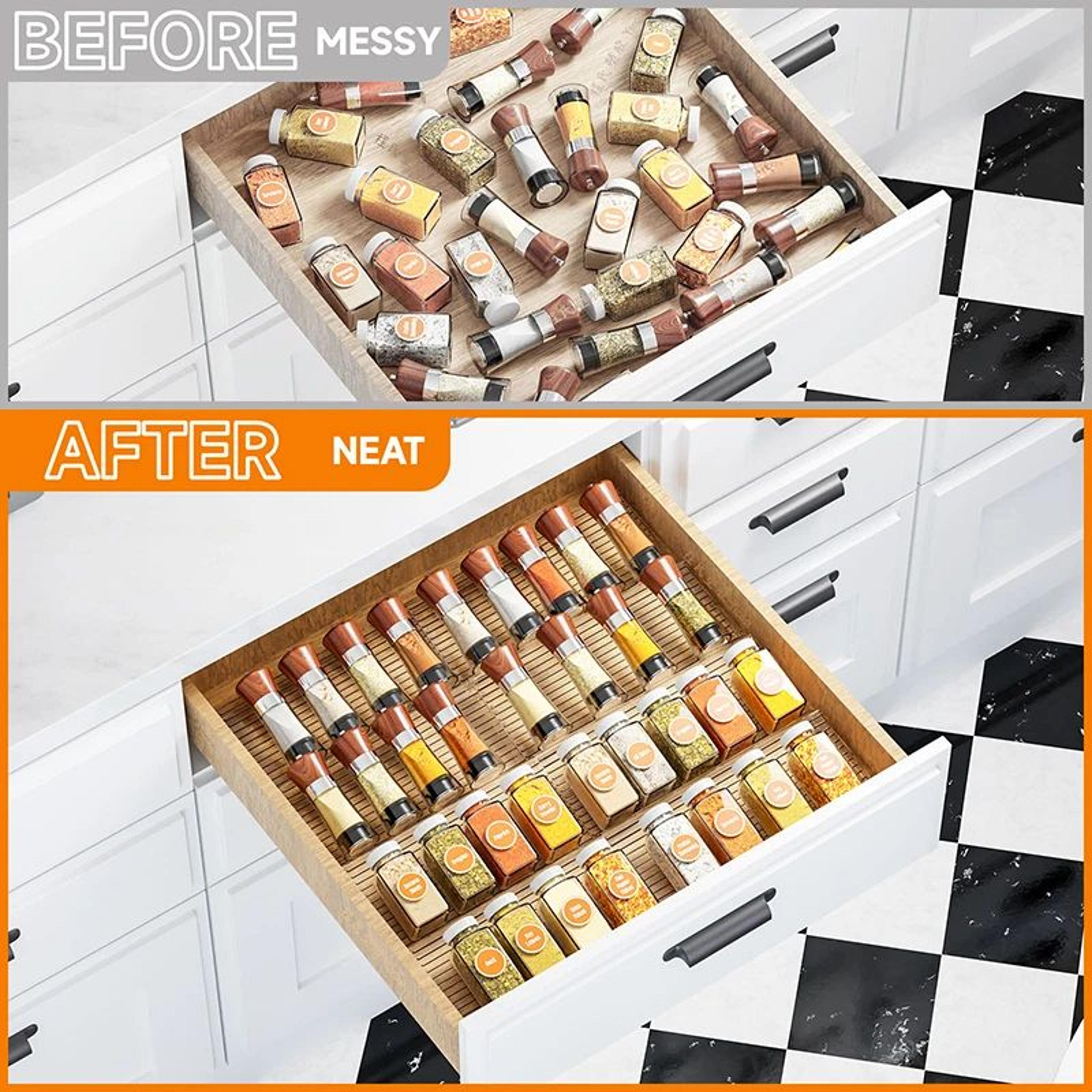 Adjustable Tiered Spice Rack Organizer 5