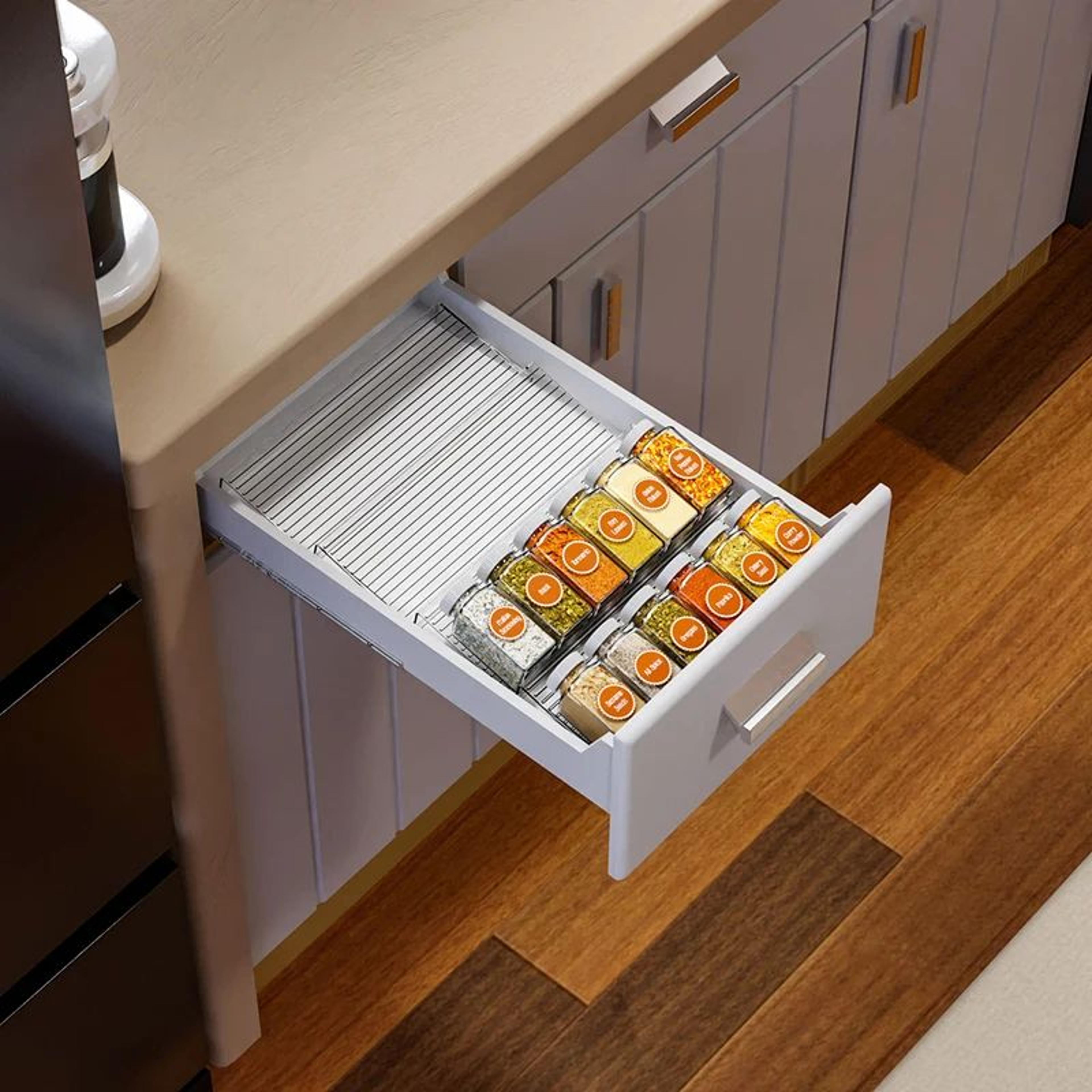 Adjustable Tiered Spice Rack Organizer 6