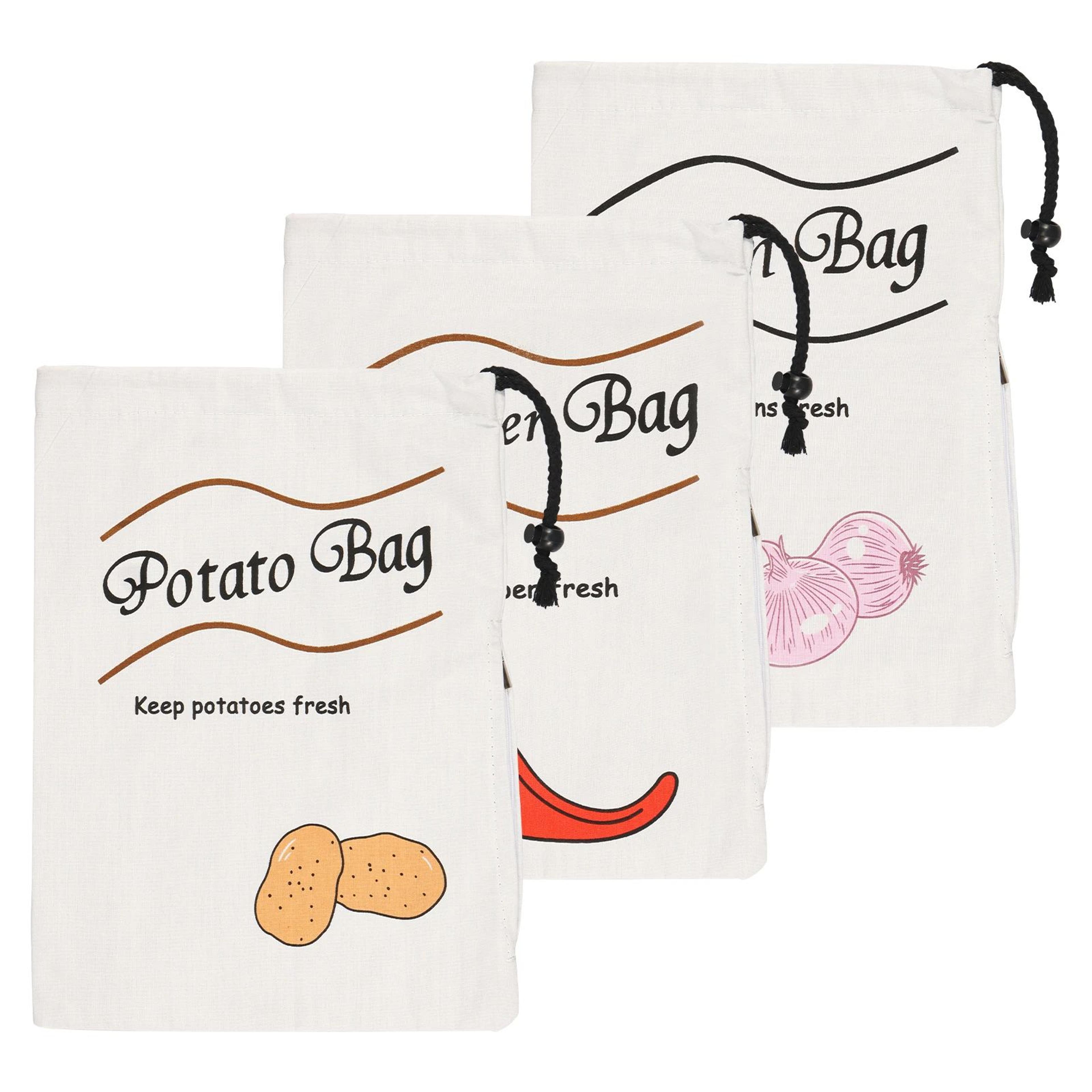 Reusable Potato And Onion Storage Bags Set 7
