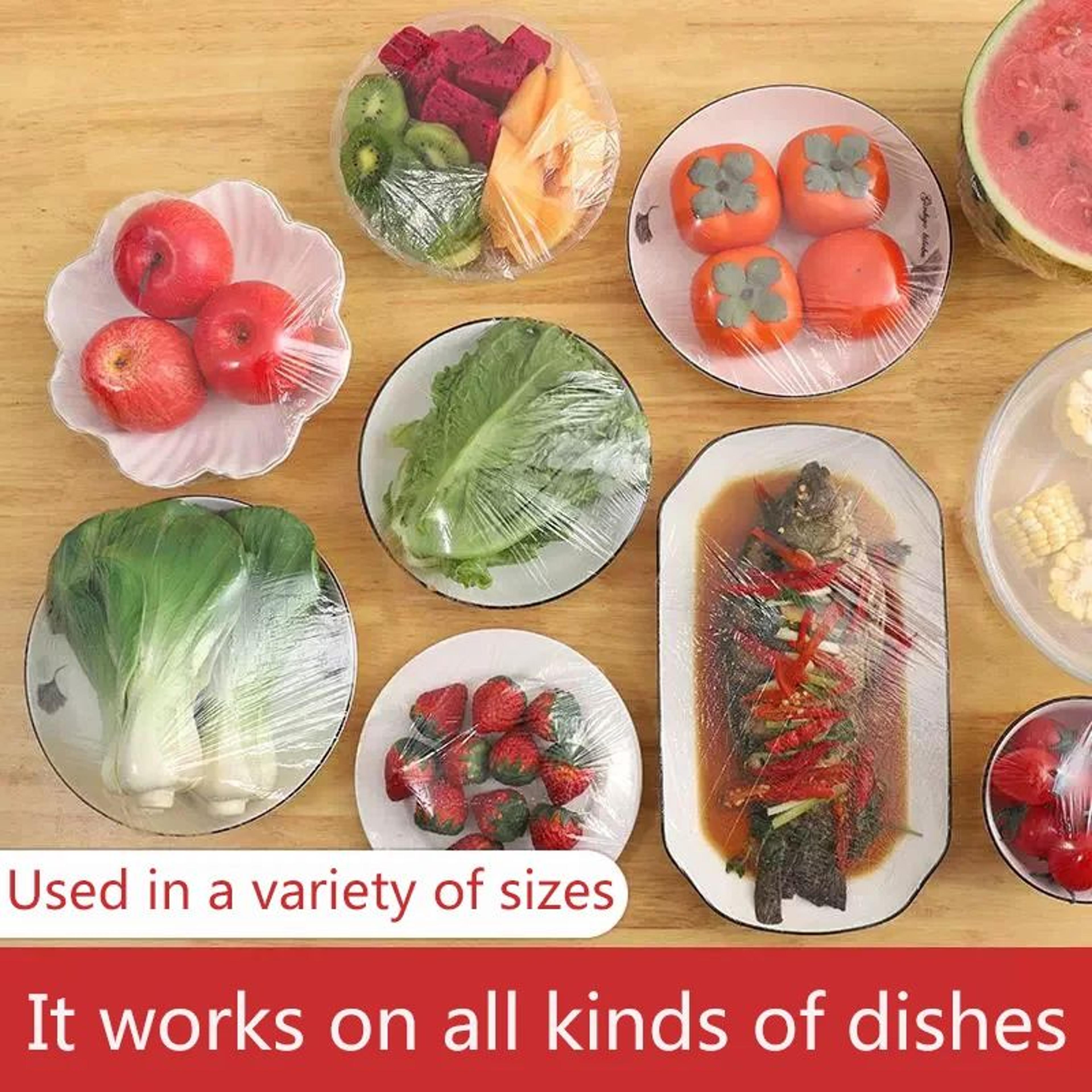 Reusable Elastic Food Cover Set For Plastic Bowls And Plates 8