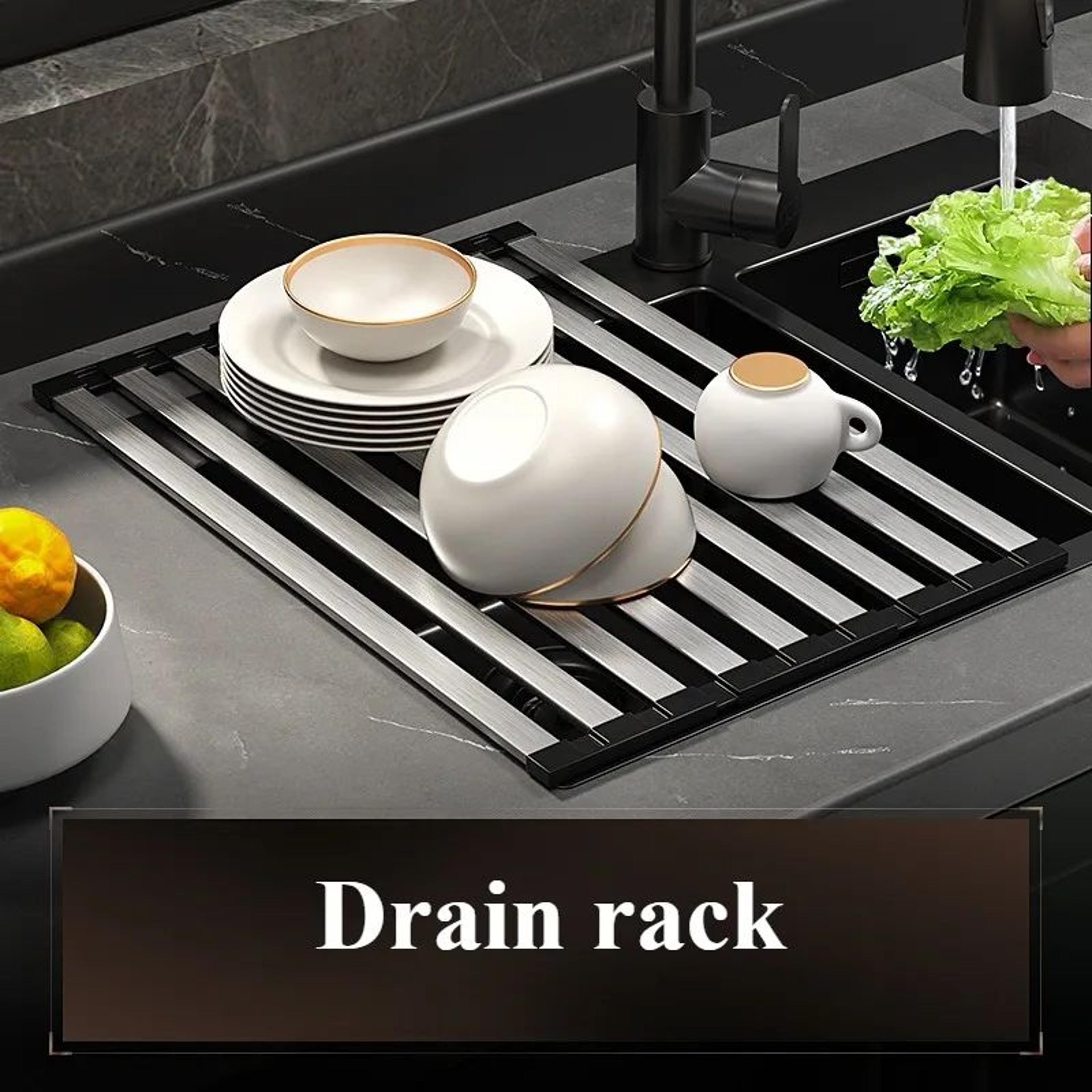 Foldable Stainless Steel Roll Up Dish Drying Rack 8