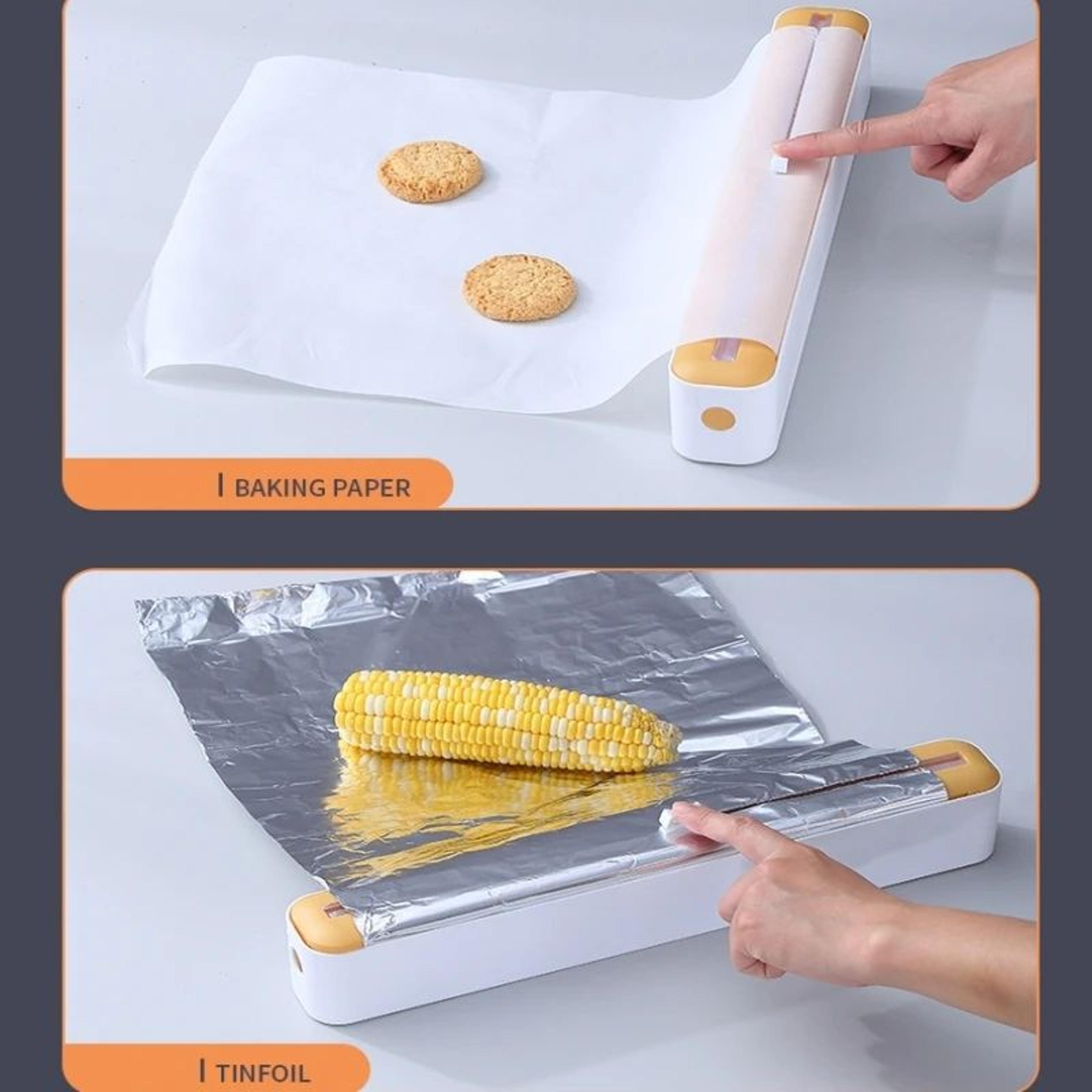 Kitchen Cling Wrap And Foil Dispenser With Cutter 5