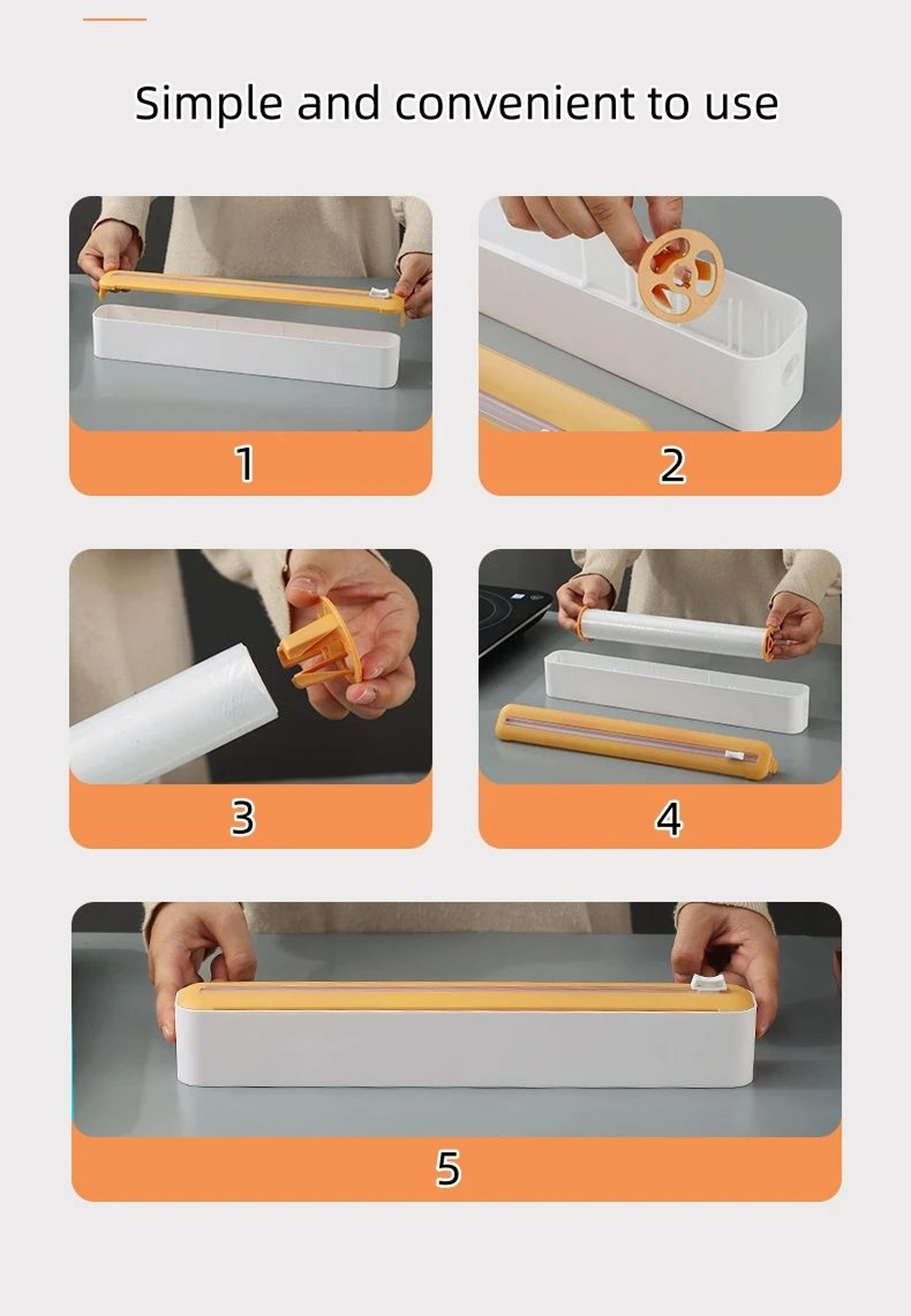 Kitchen Cling Wrap And Foil Dispenser With Cutter 8