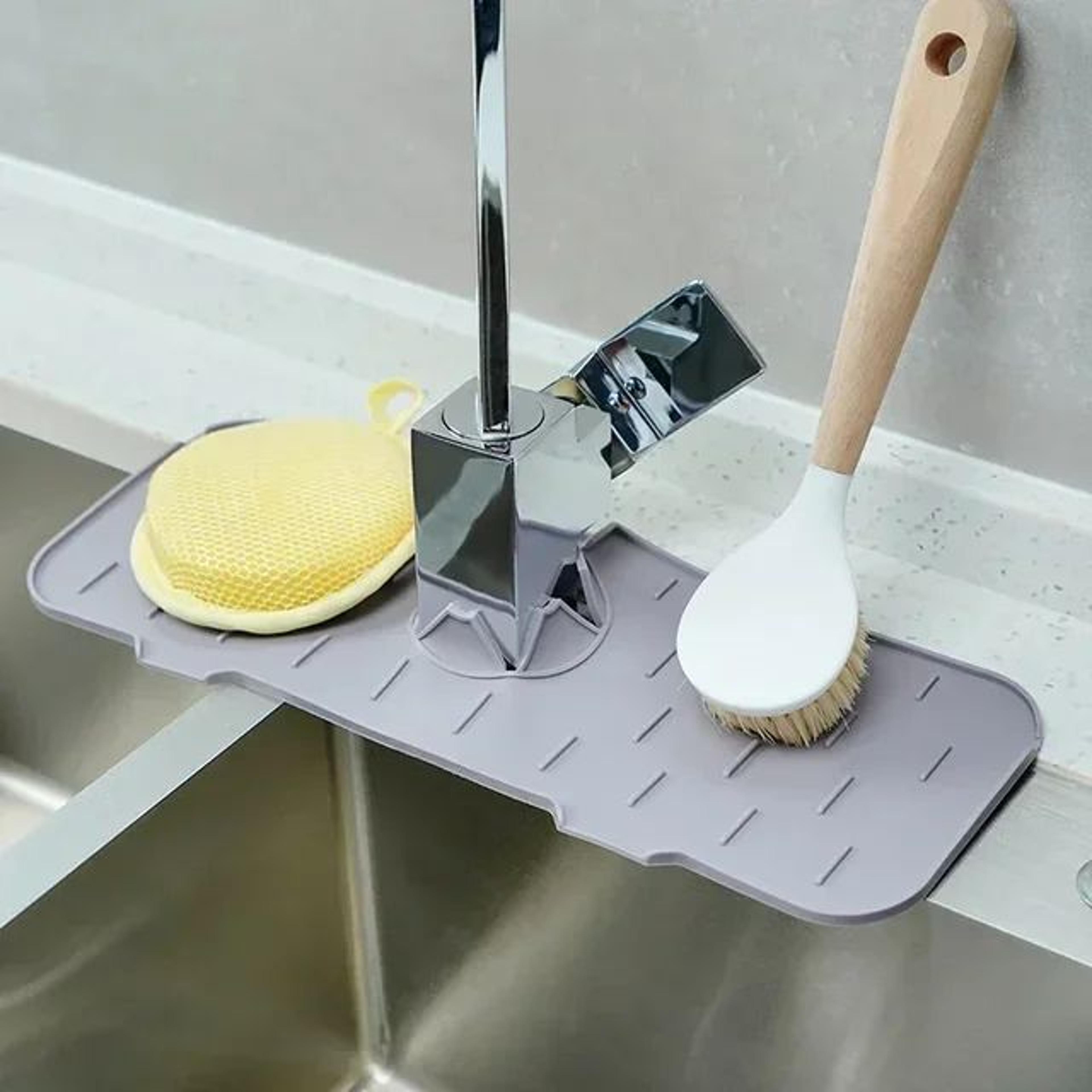 Silicone Faucet Splash Guard Absorbent Sink Mat 7