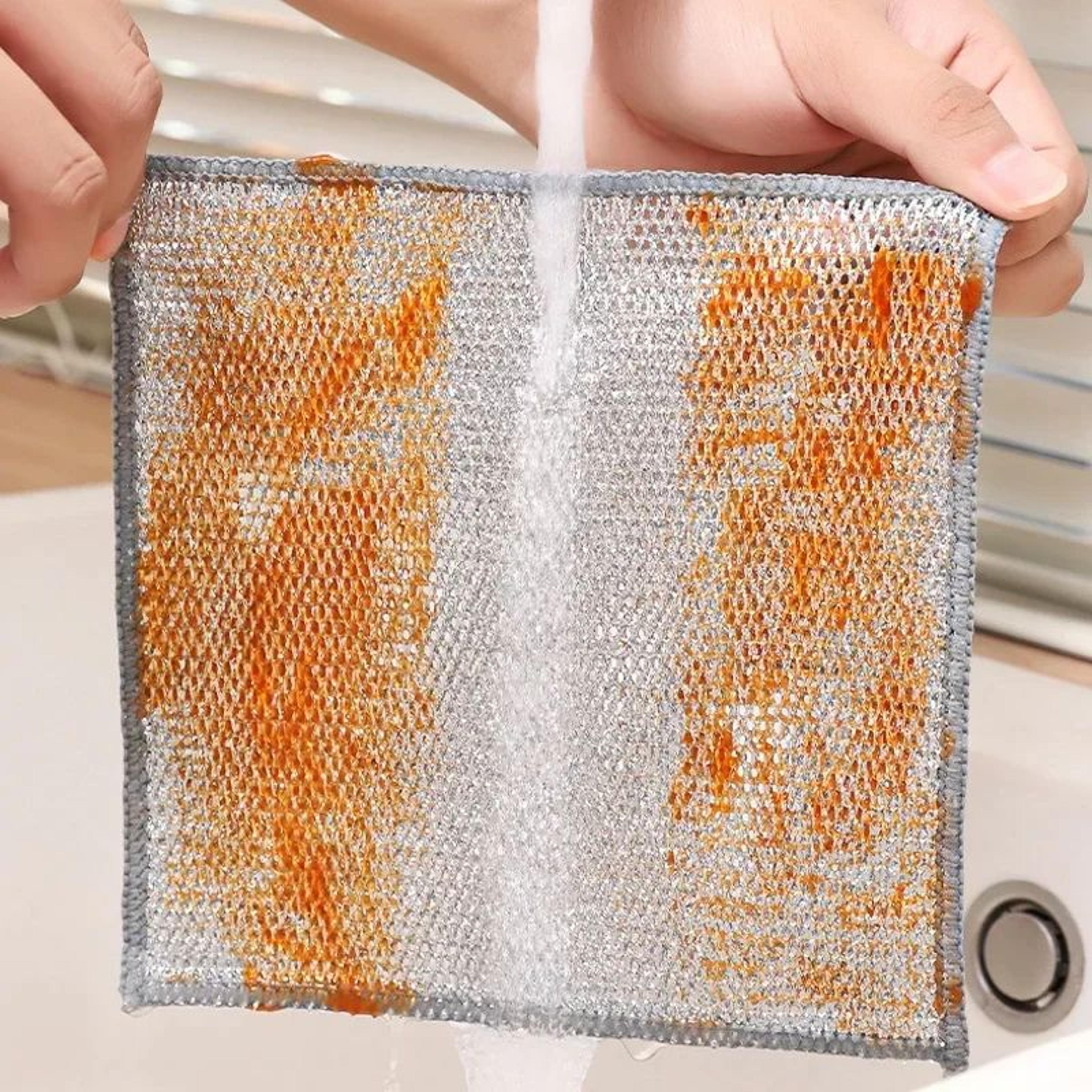 Double Sided Steel Wire Dishwashing Cleaning Cloth 8