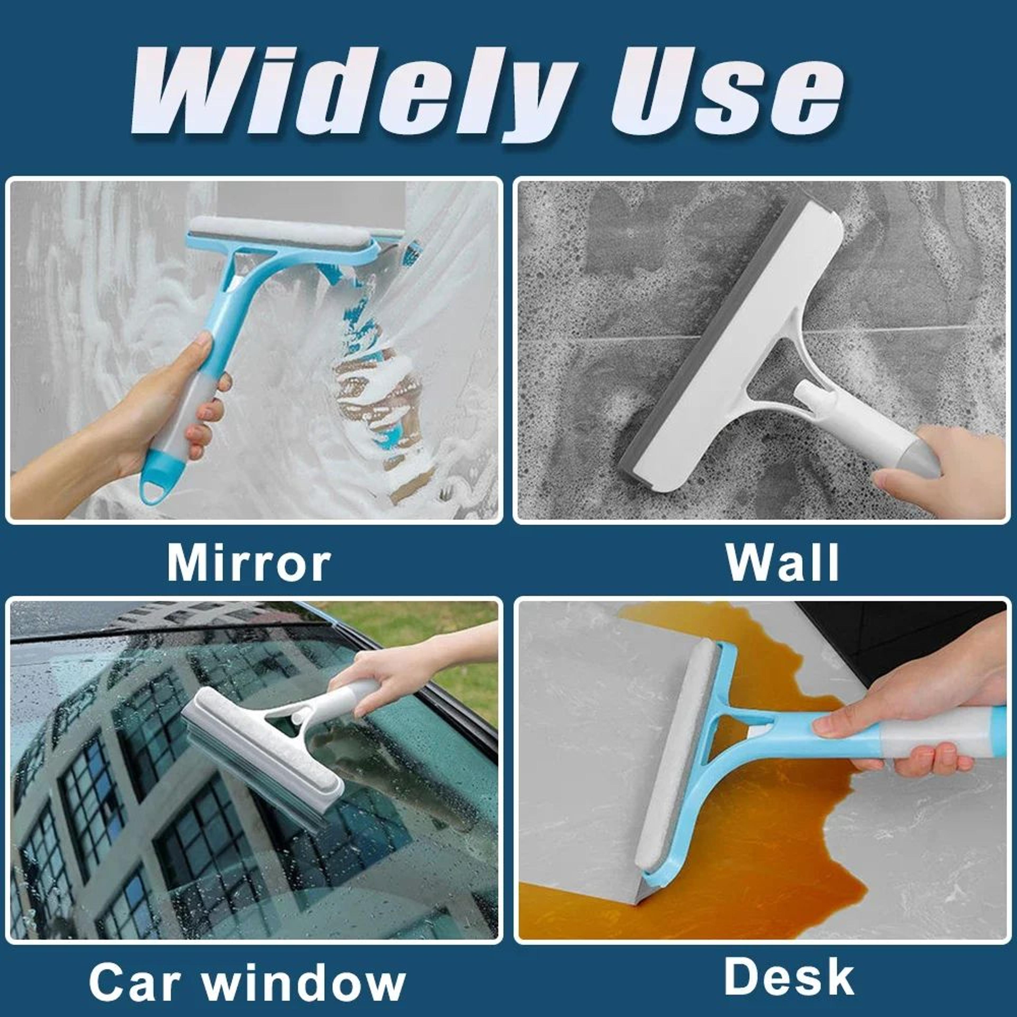 3 In 1 Window Cleaning Spray Squeegee With Microfiber Scrubber 6
