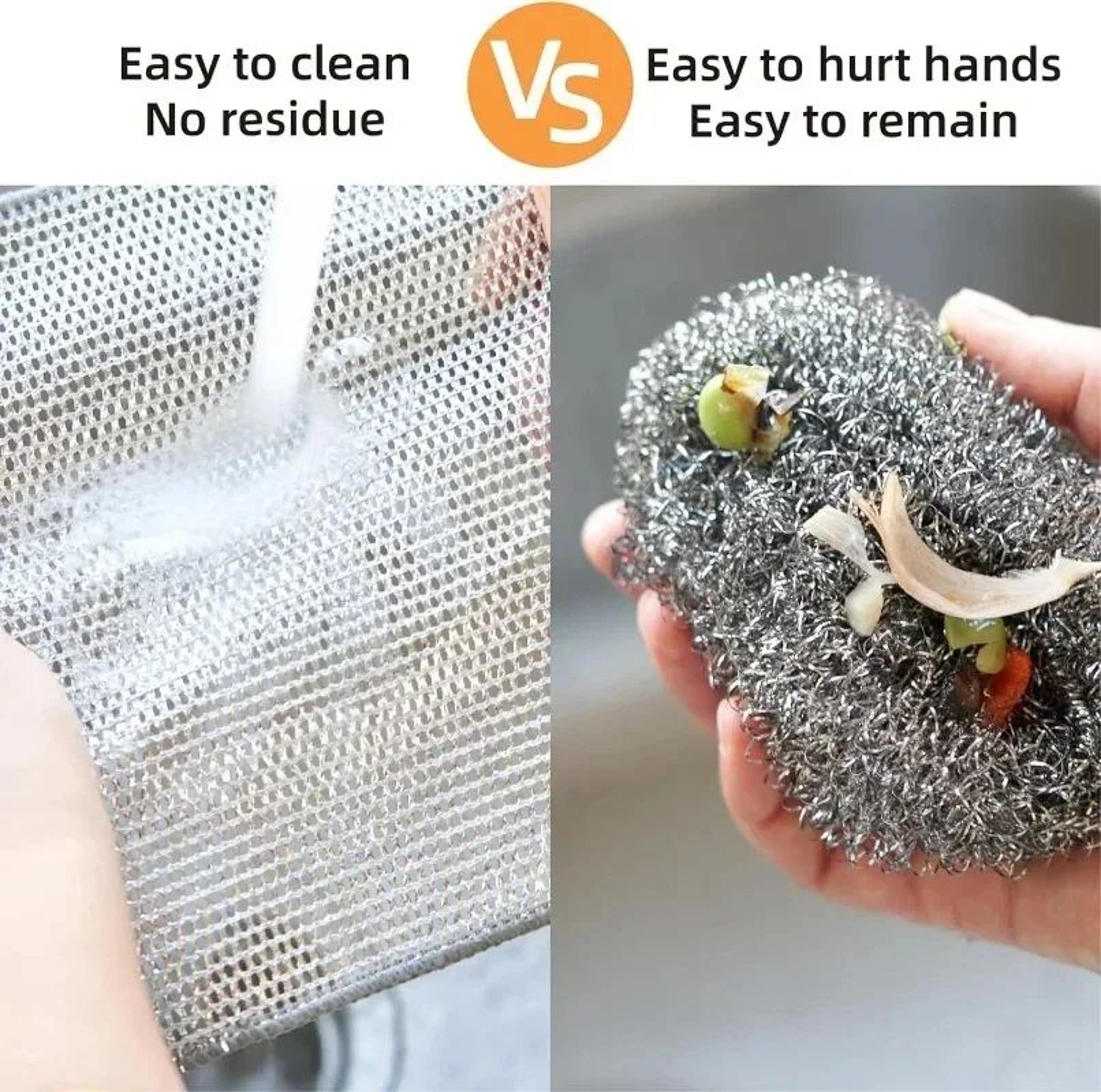 Double Sided Steel Wire Magic Cleaning Cloth 4