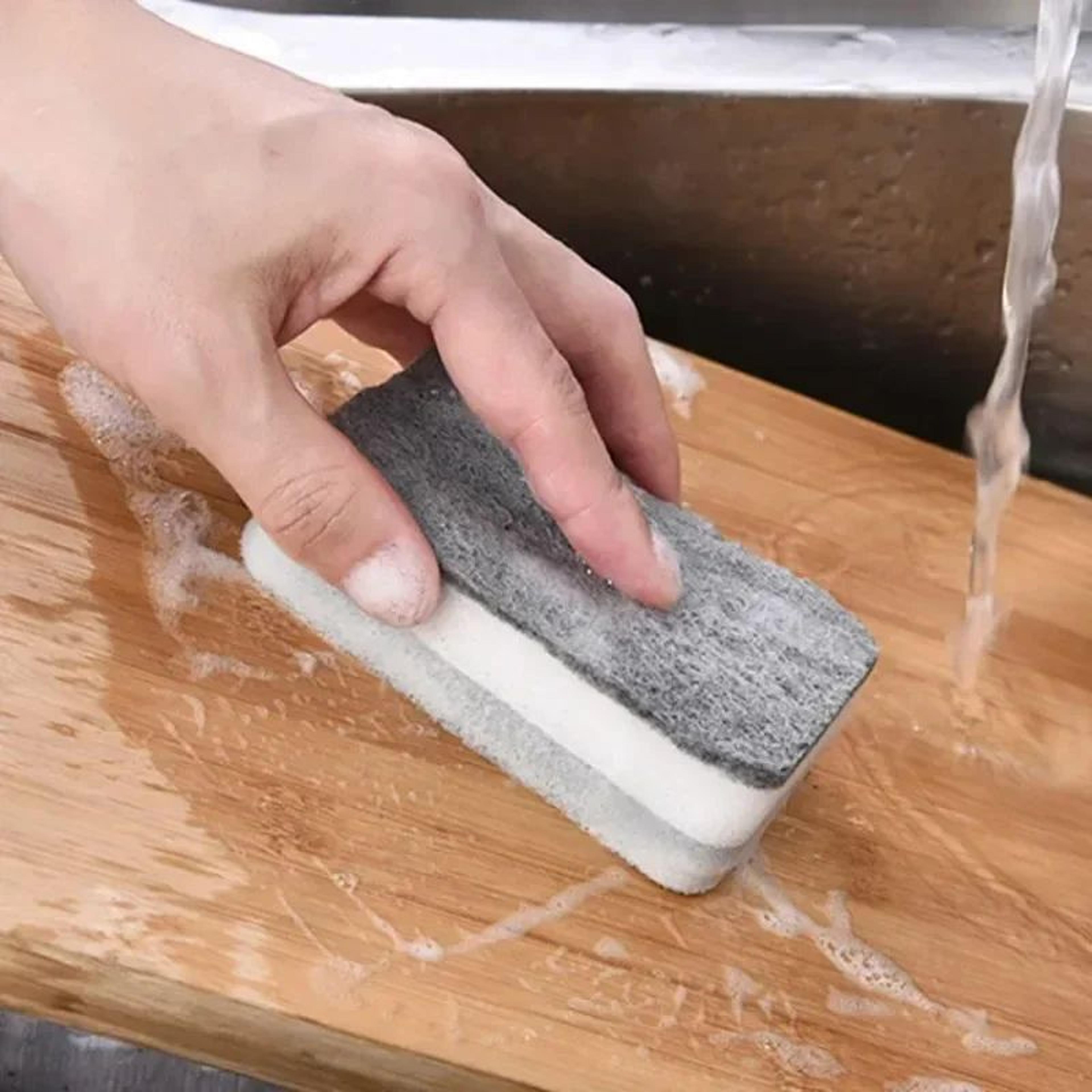 Double Sided Reusable Kitchen Cleaning Sponge Scouring Pad 7