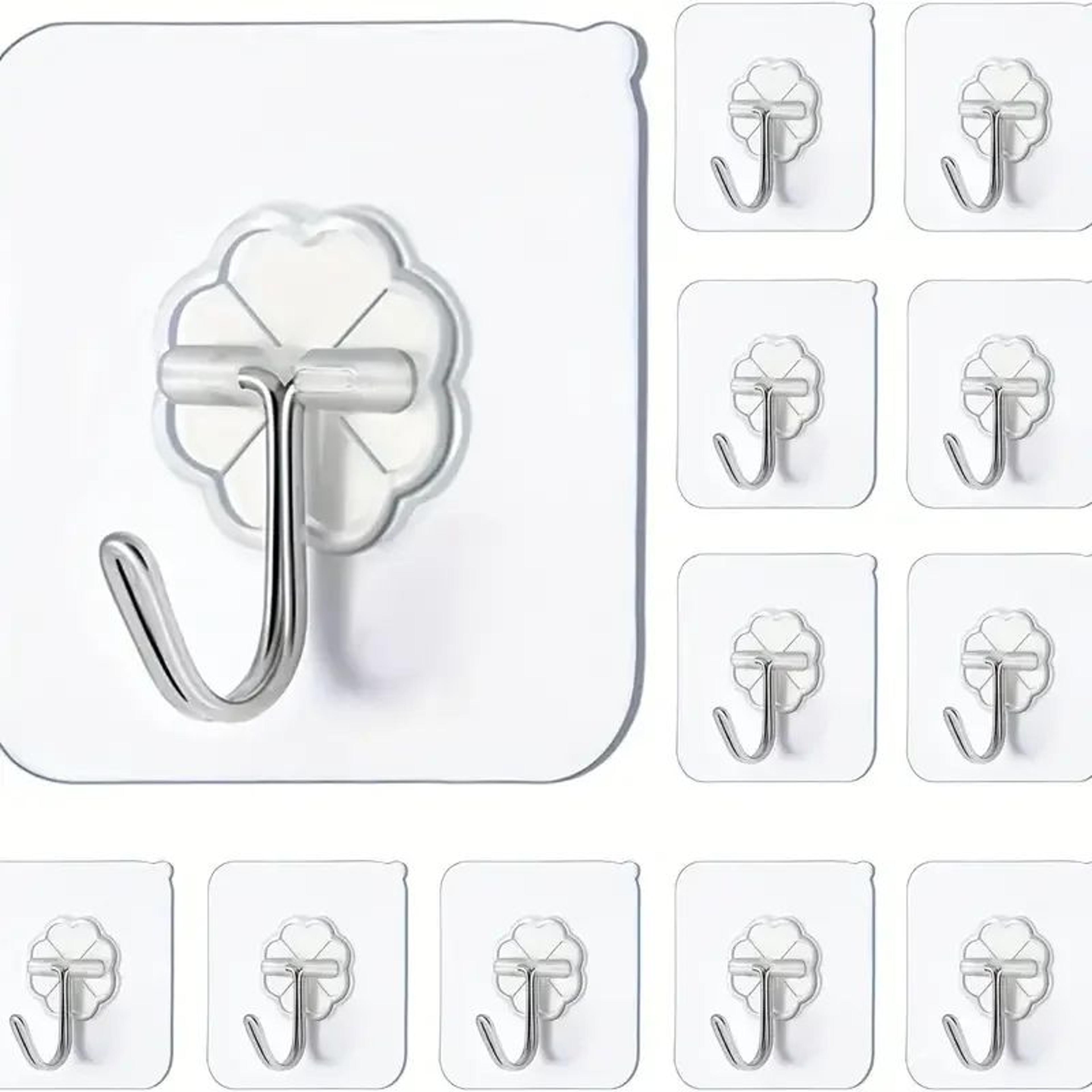 Transparent Heavy Duty Self Adhesive Wall Hooks 1