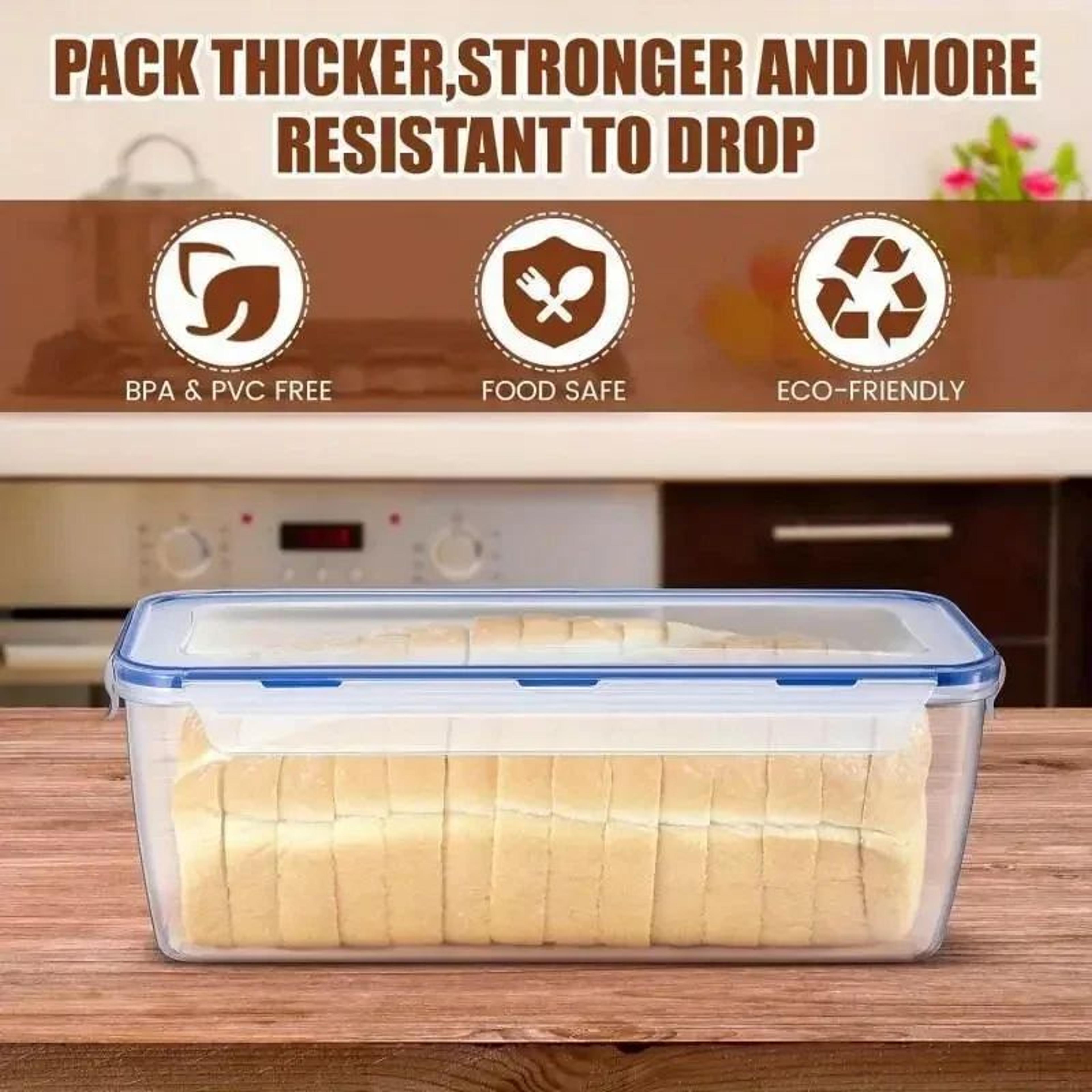 Plastic Airtight Bread Storage Box With Lid Bread Keeper 2