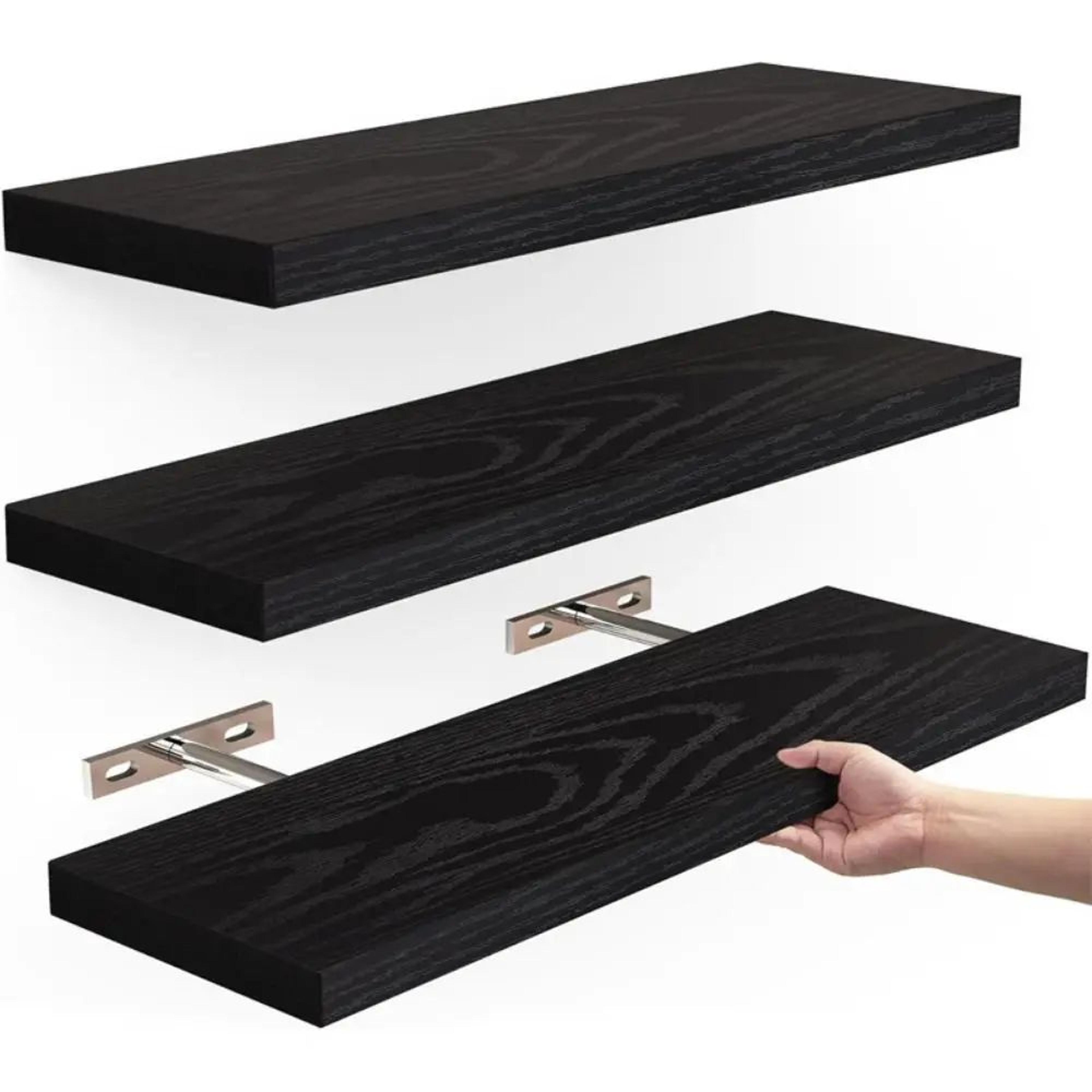 Wooden Floating Wall Shelf With Invisible Brackets 7