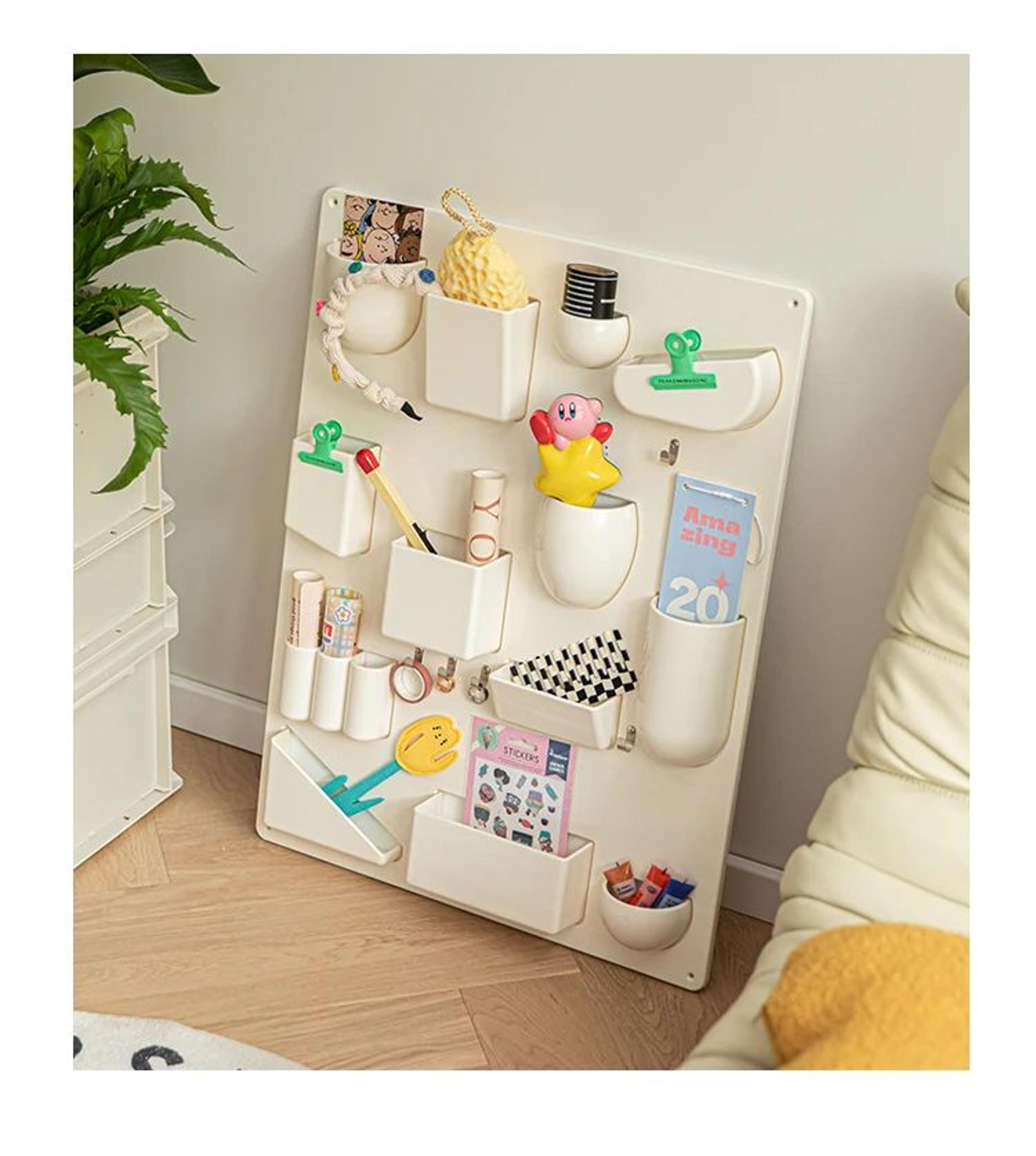 Wall Mounted Storage Rack With Adjustable Shelves And Hooks 10