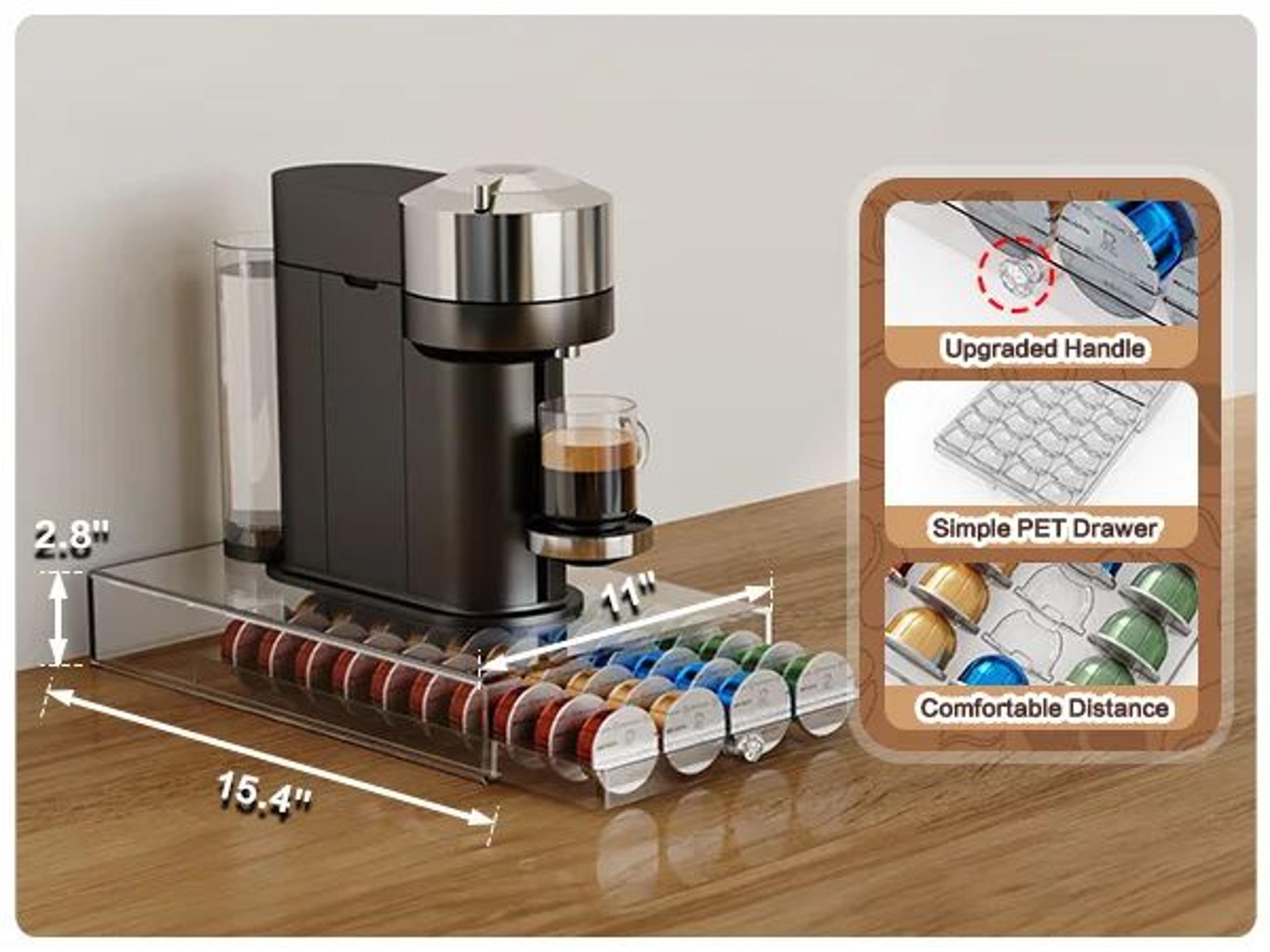 Acrylic Coffee Pod Drawer Holder For Nespresso Vertuo 6
