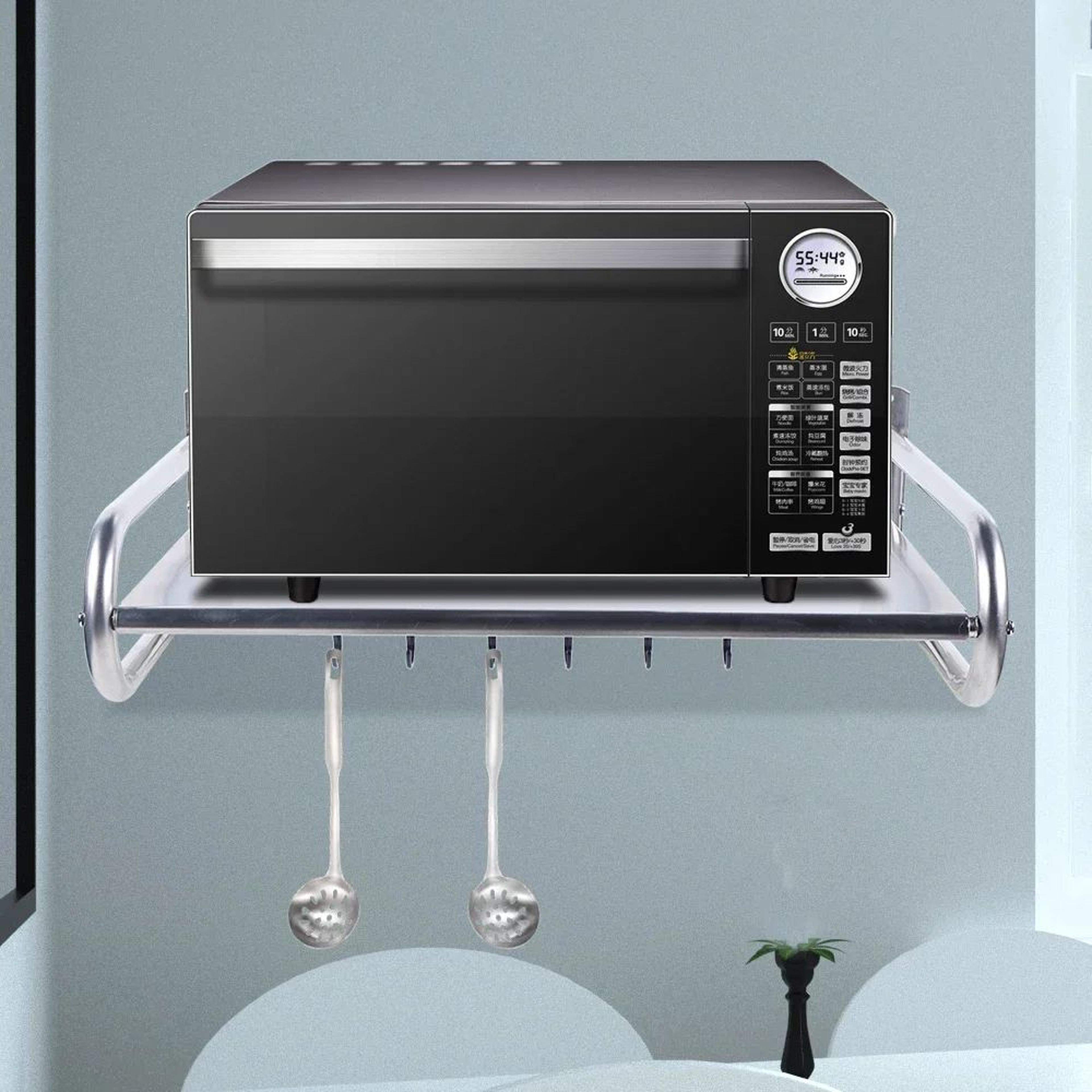 Stainless Steel Wall Mounted Microwave Oven Rack 4