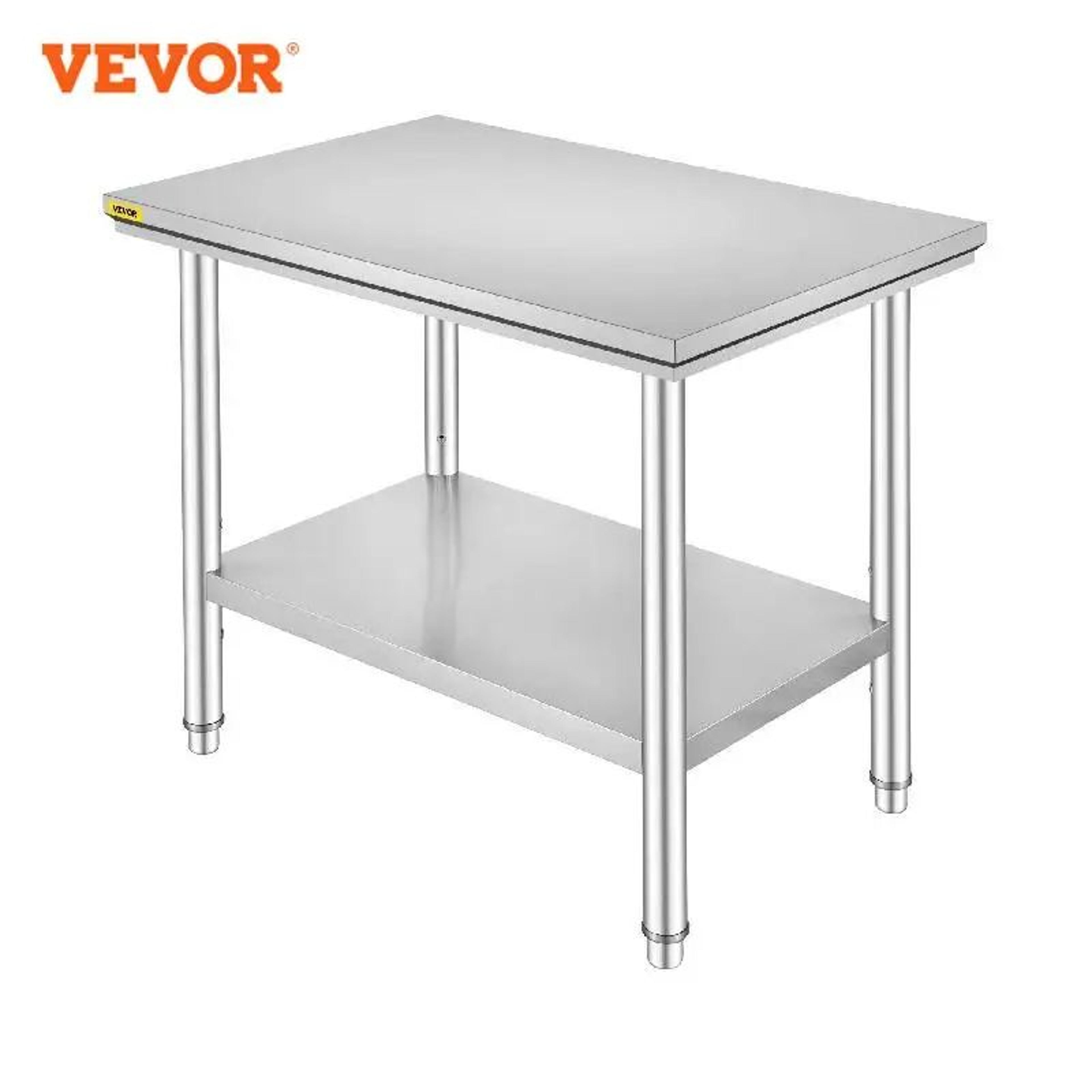 VEVOR Stainless Steel Kitchen Work Table With Undershelf 0
