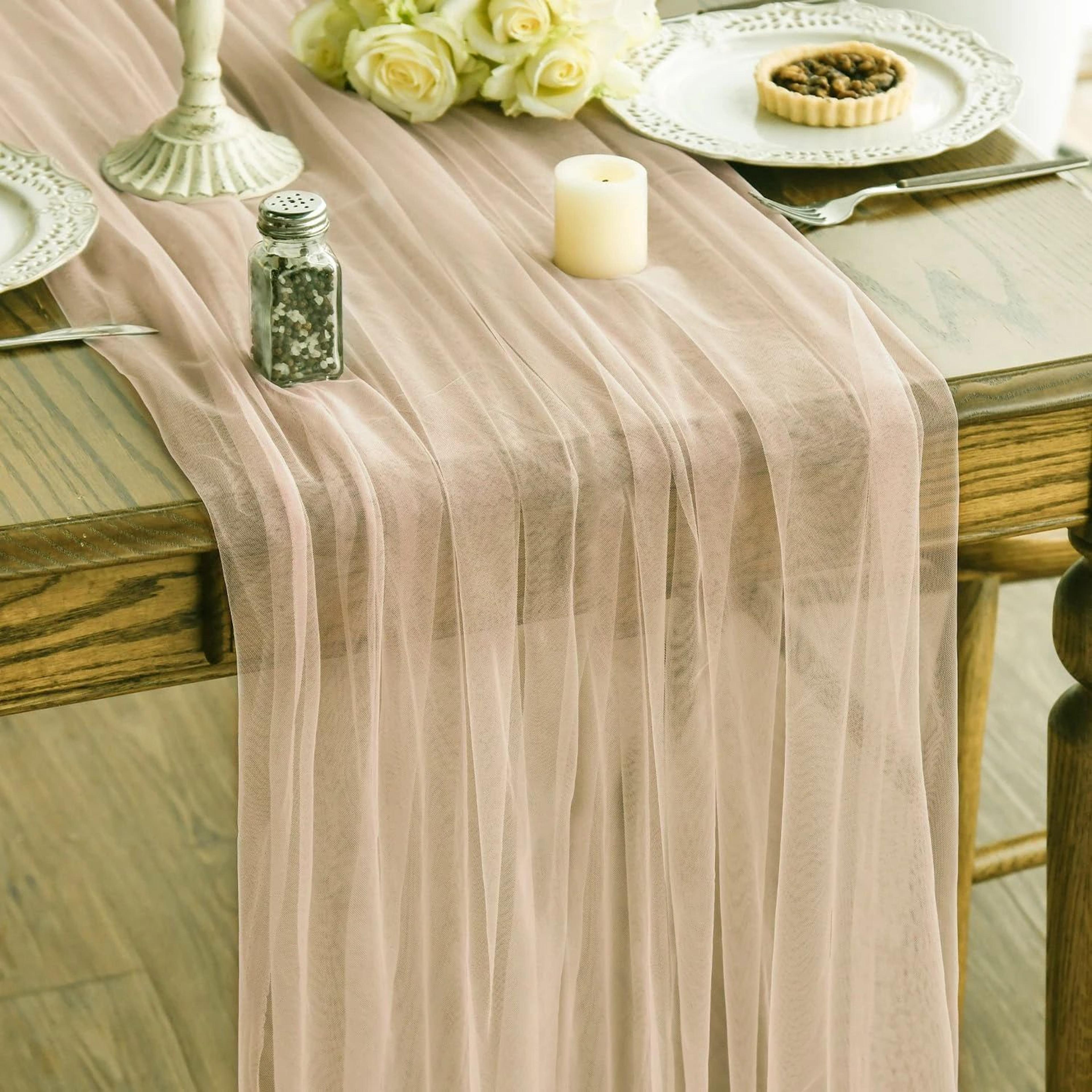 Sheer Gauze Table Runner For Weddings And Events 14