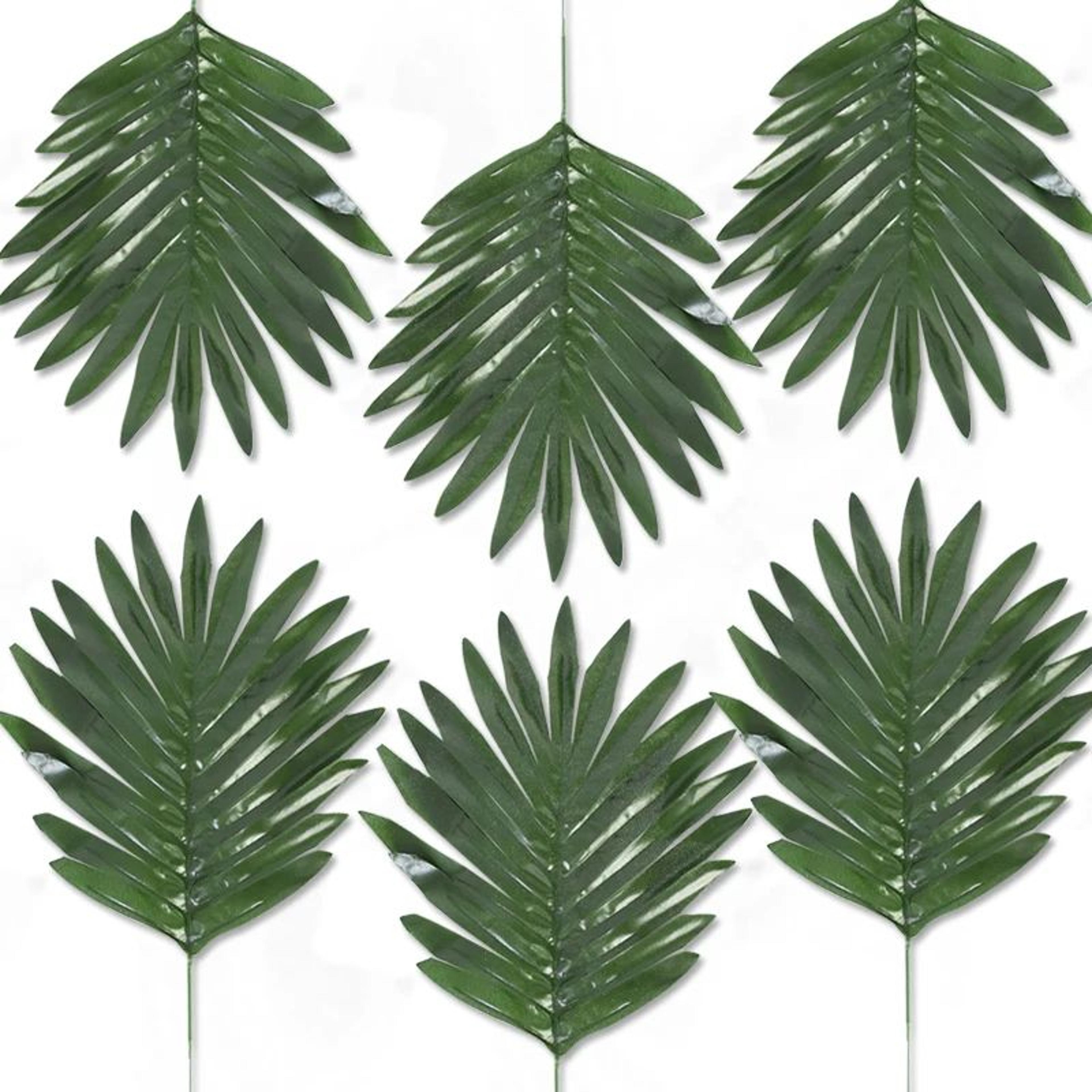 Artificial Gold Green Turtle Palm Leaves Set 5