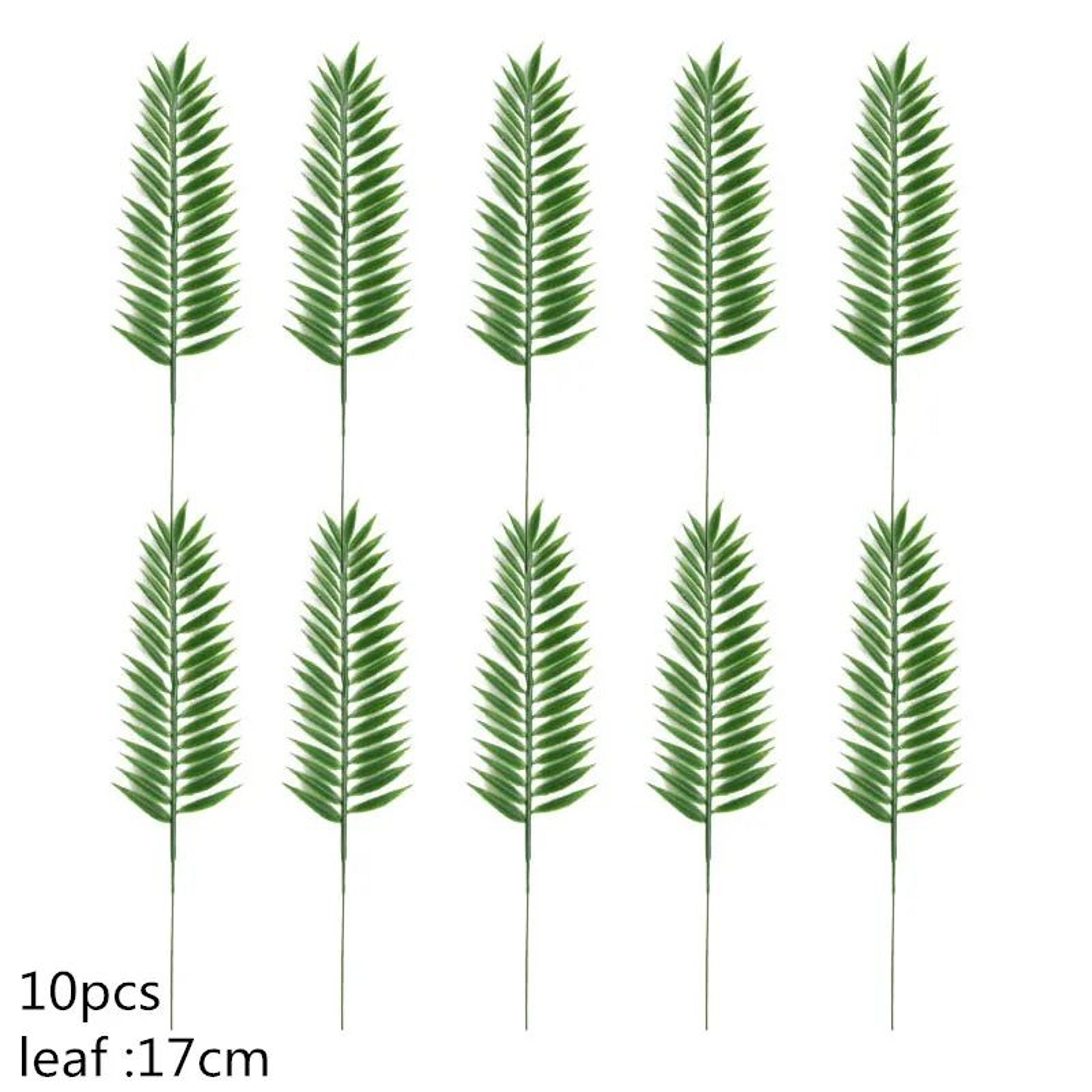Artificial Gold Green Turtle Palm Leaves Set 13