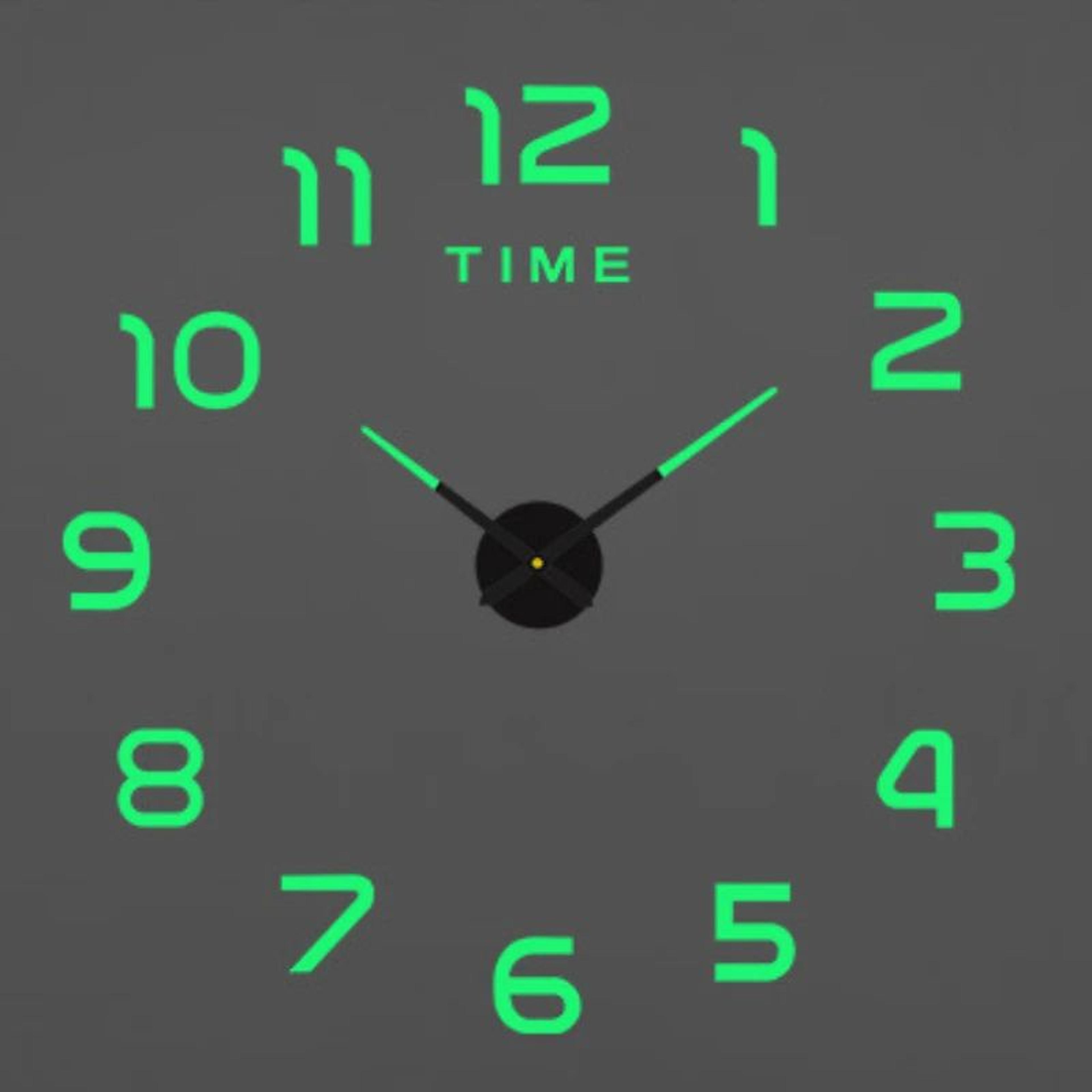 DIY 3D Luminous Frameless Wall Clock 13