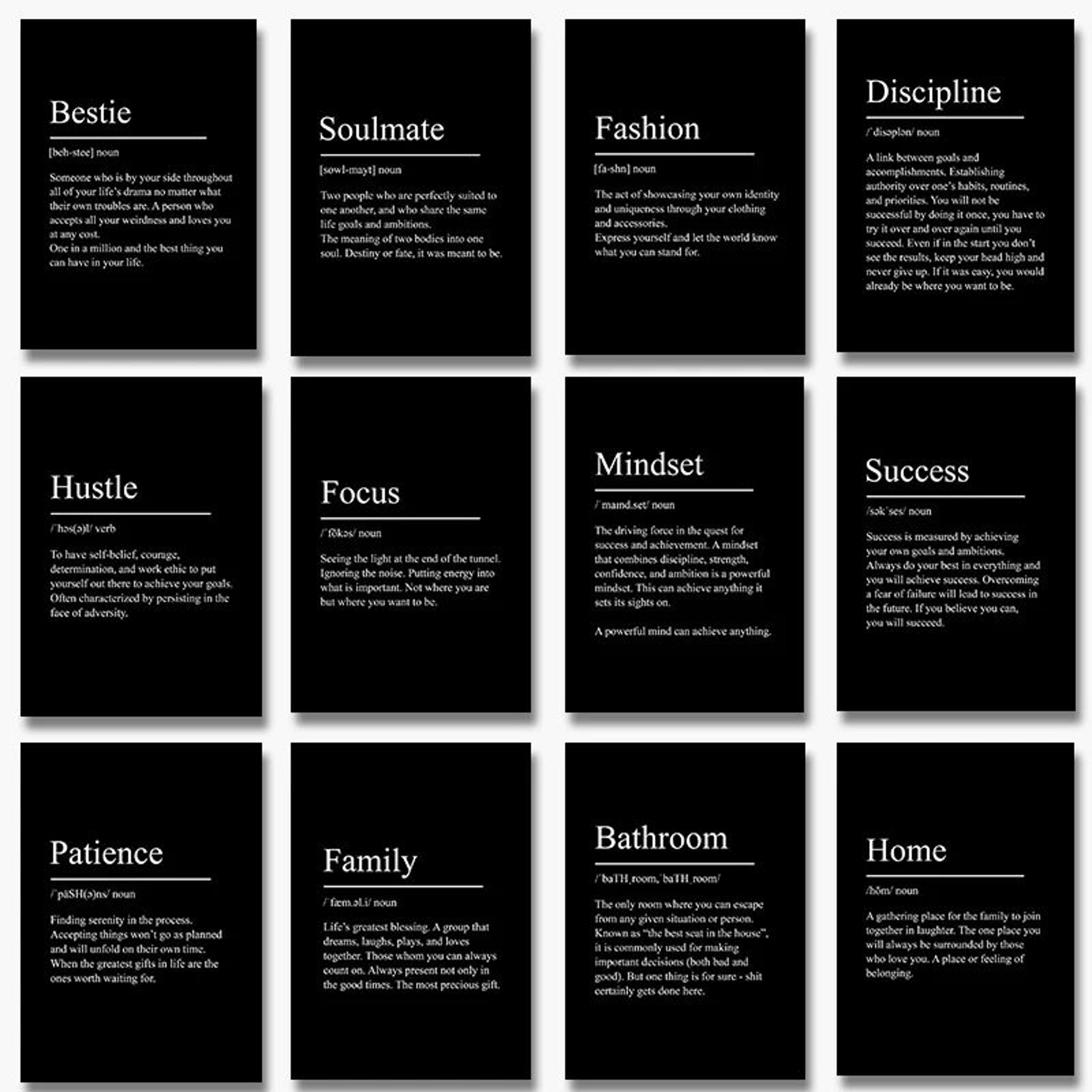 minimalist inspirational success canvas poster
