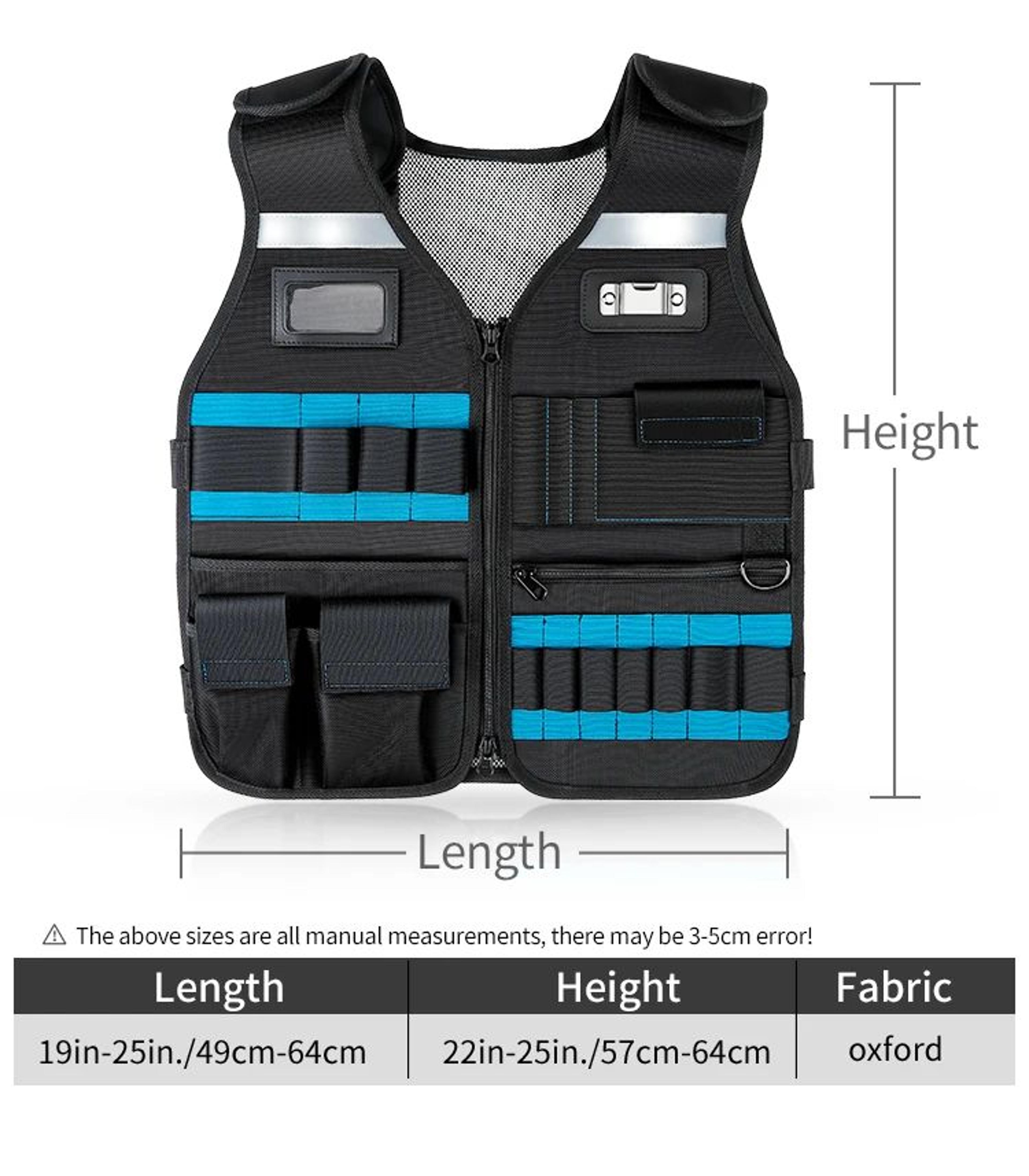 WINHUNT Heavy Duty Tool Vest With Multi Pocket Storage For Electricians 7