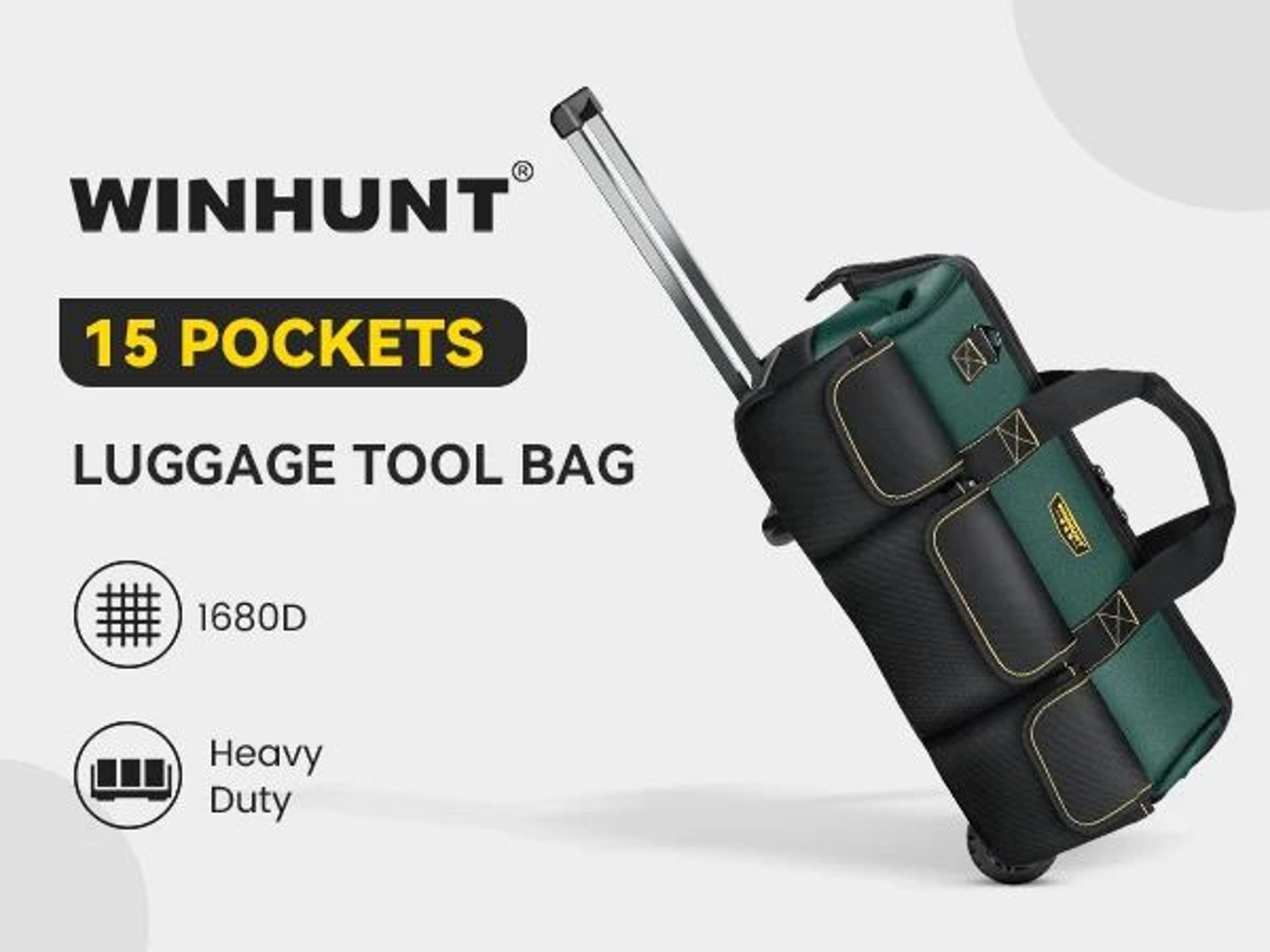 Heavy Duty Rolling Tool Bag With Wheels And Telescopic Handle 6