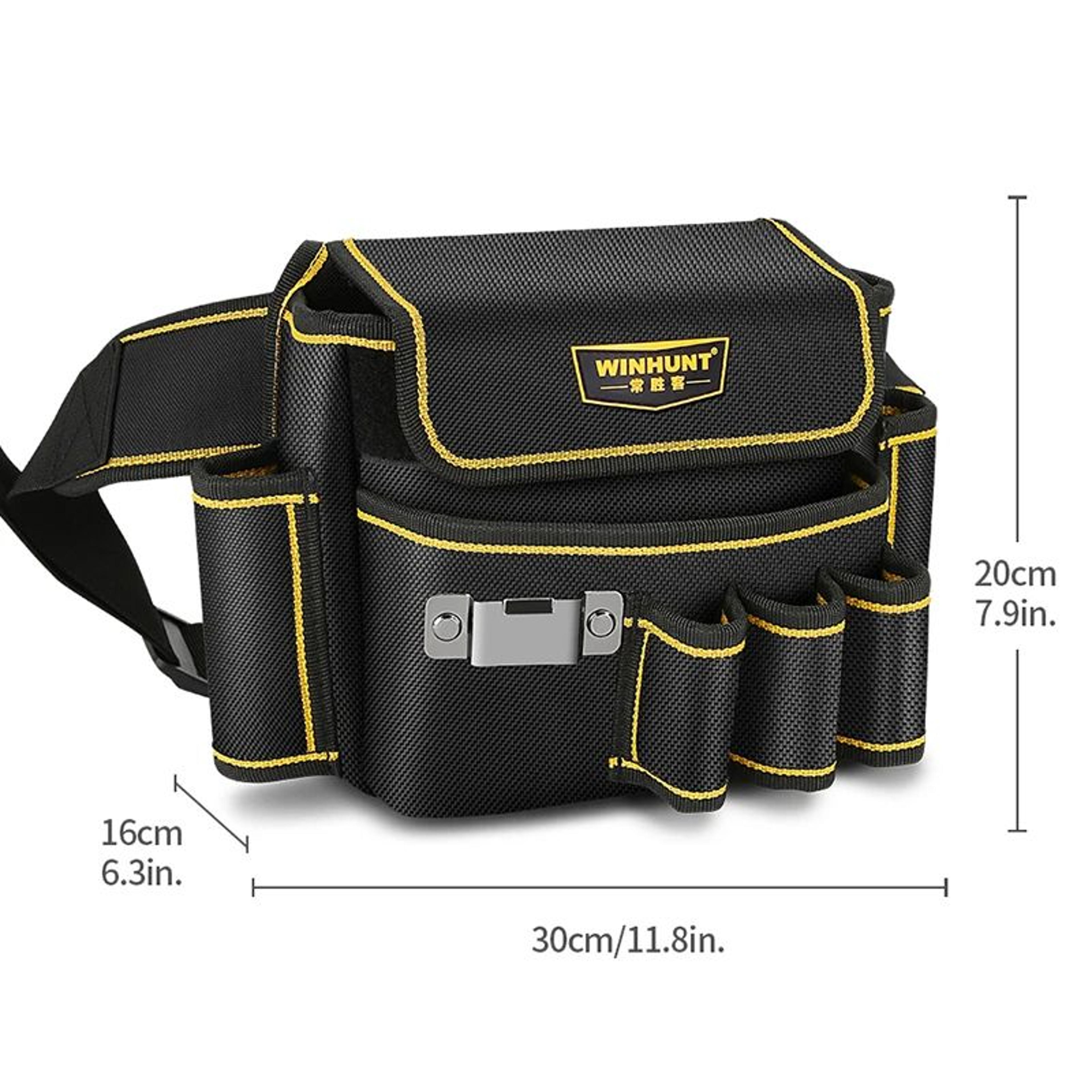Heavy Duty Multi Pocket Tool Pouch With Adjustable Belt 0