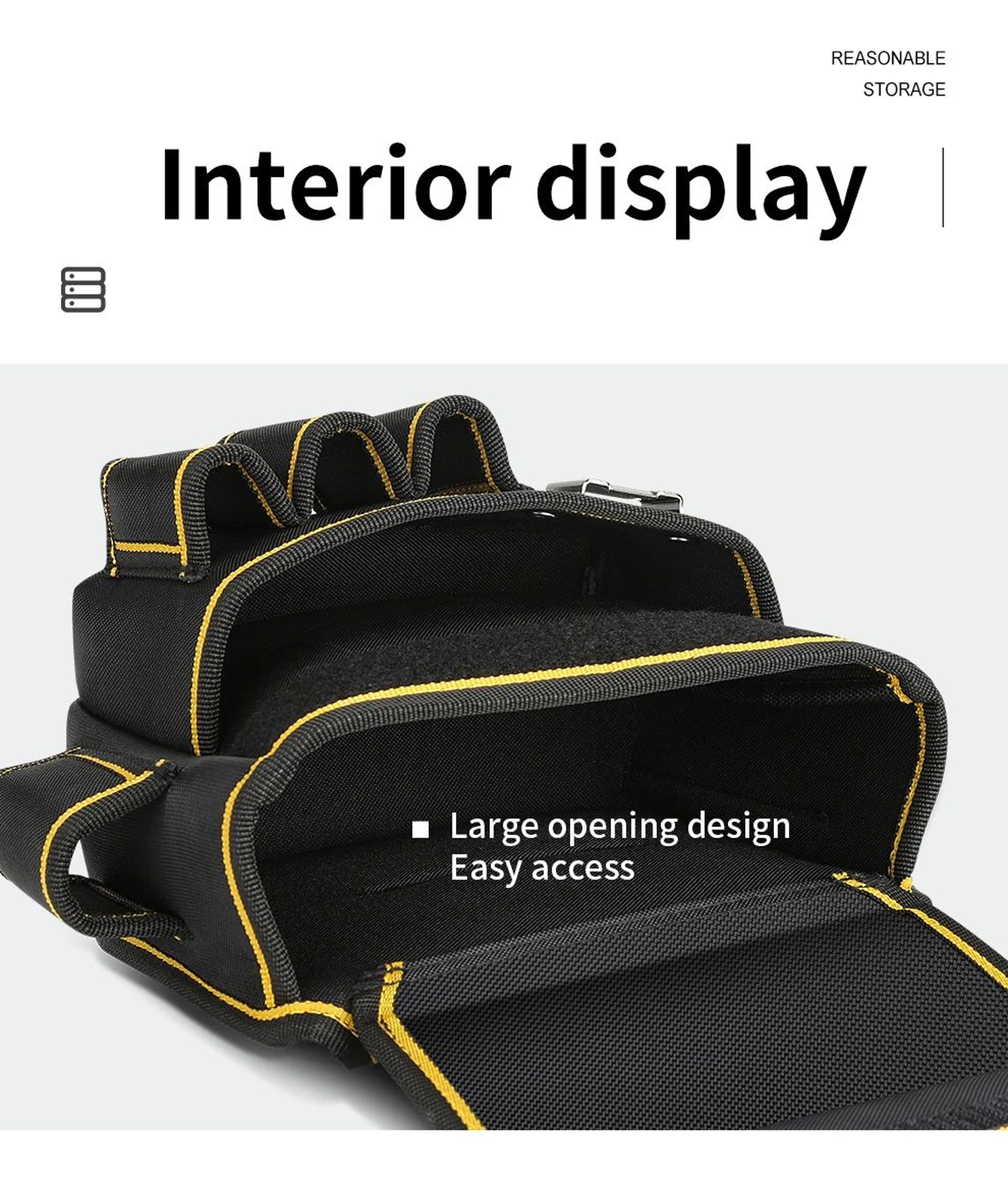 Heavy Duty Multi Pocket Tool Pouch With Adjustable Belt 10