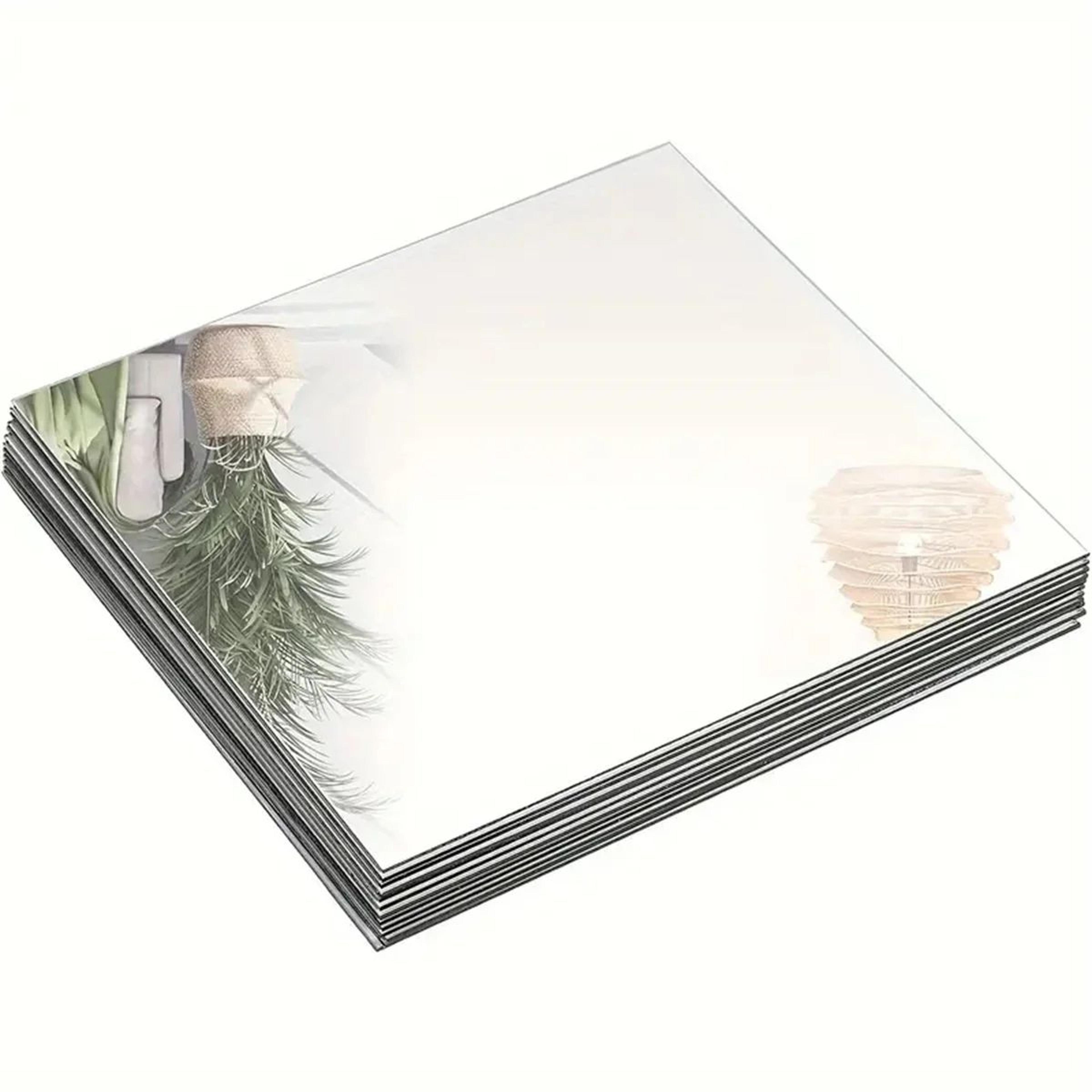 elegant acrylic square mirror tray set for table centerpieces
