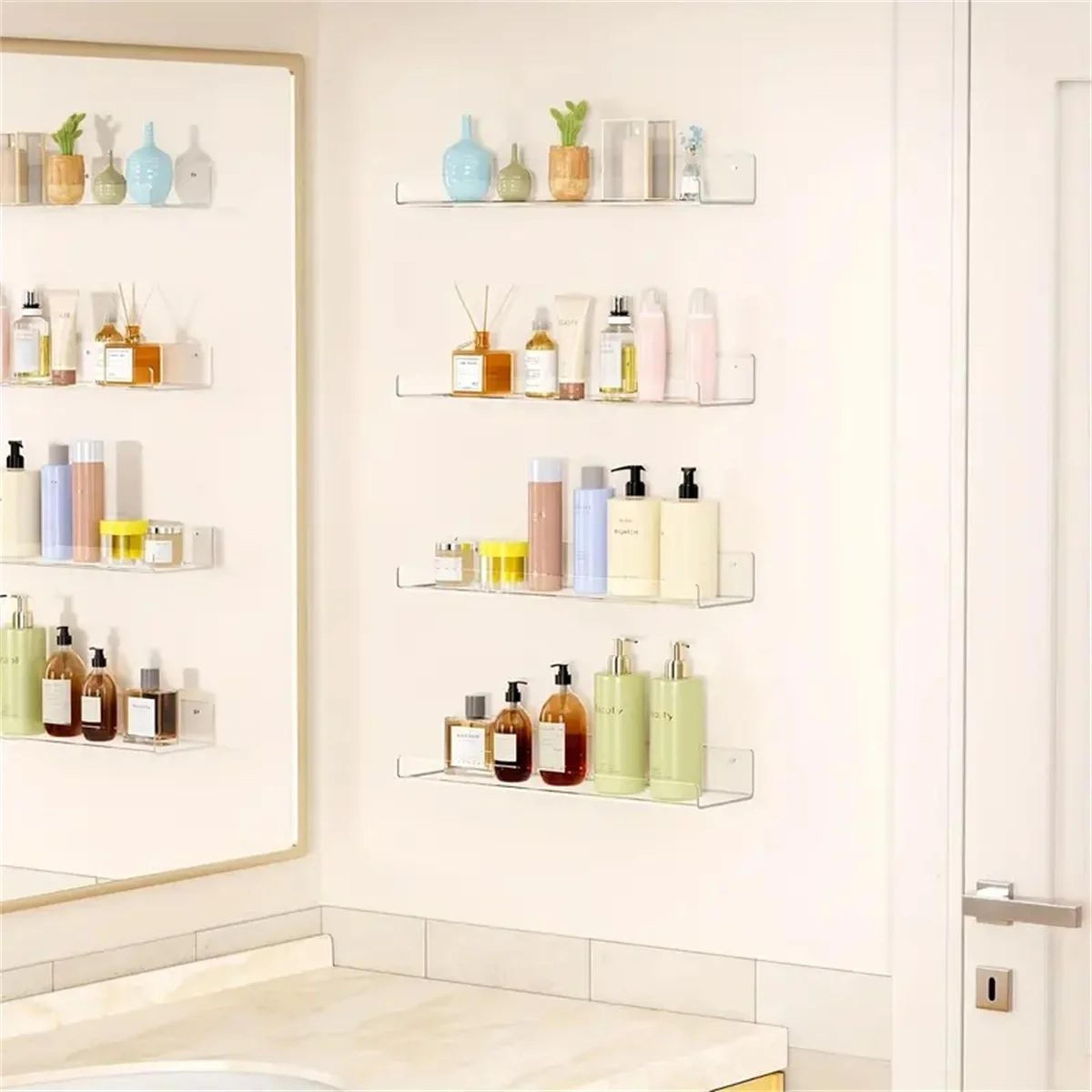 Clear Acrylic Wall Mounted Storage Shelf 118 Inch 2