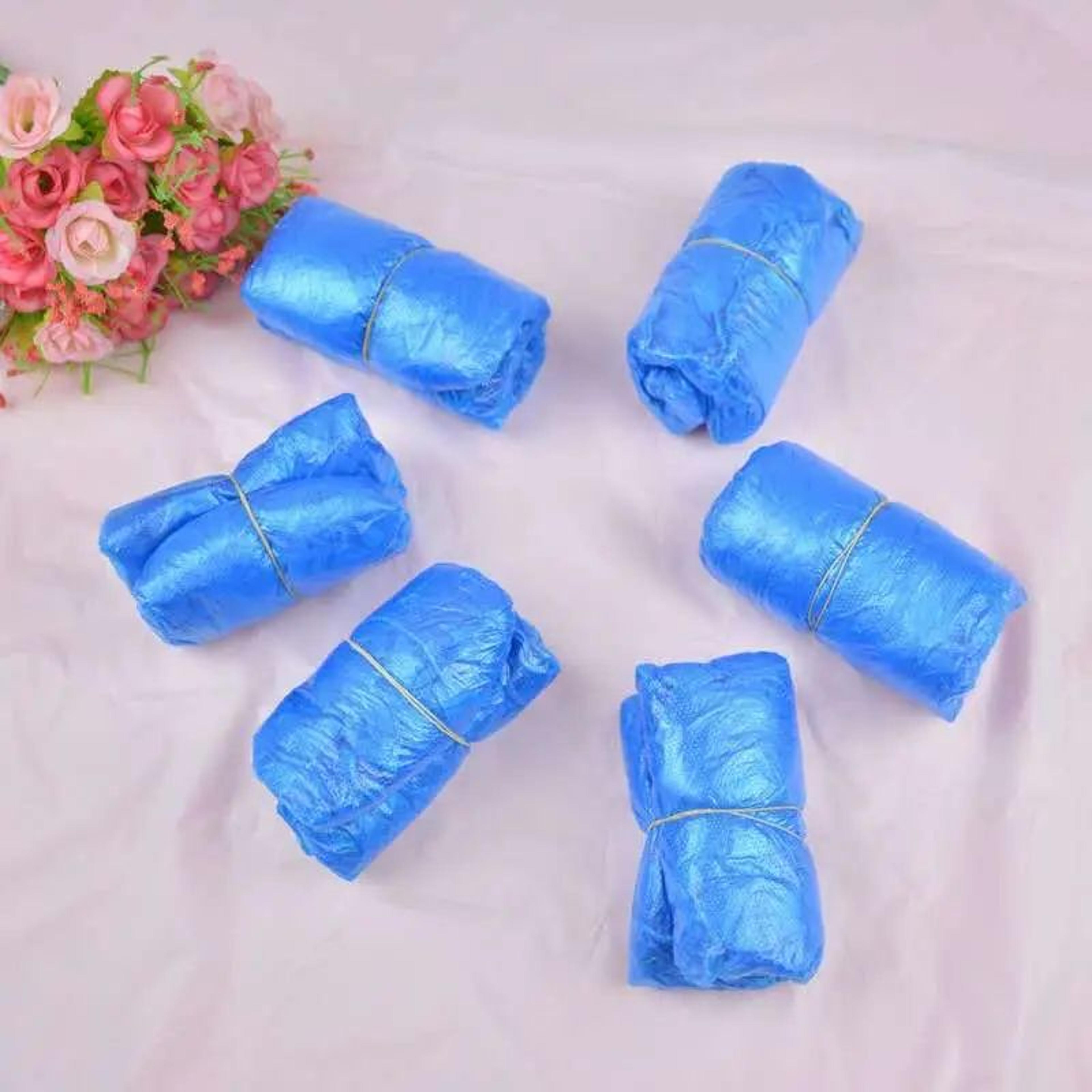 Disposable Waterproof Non Slip PE Shoe Covers 10