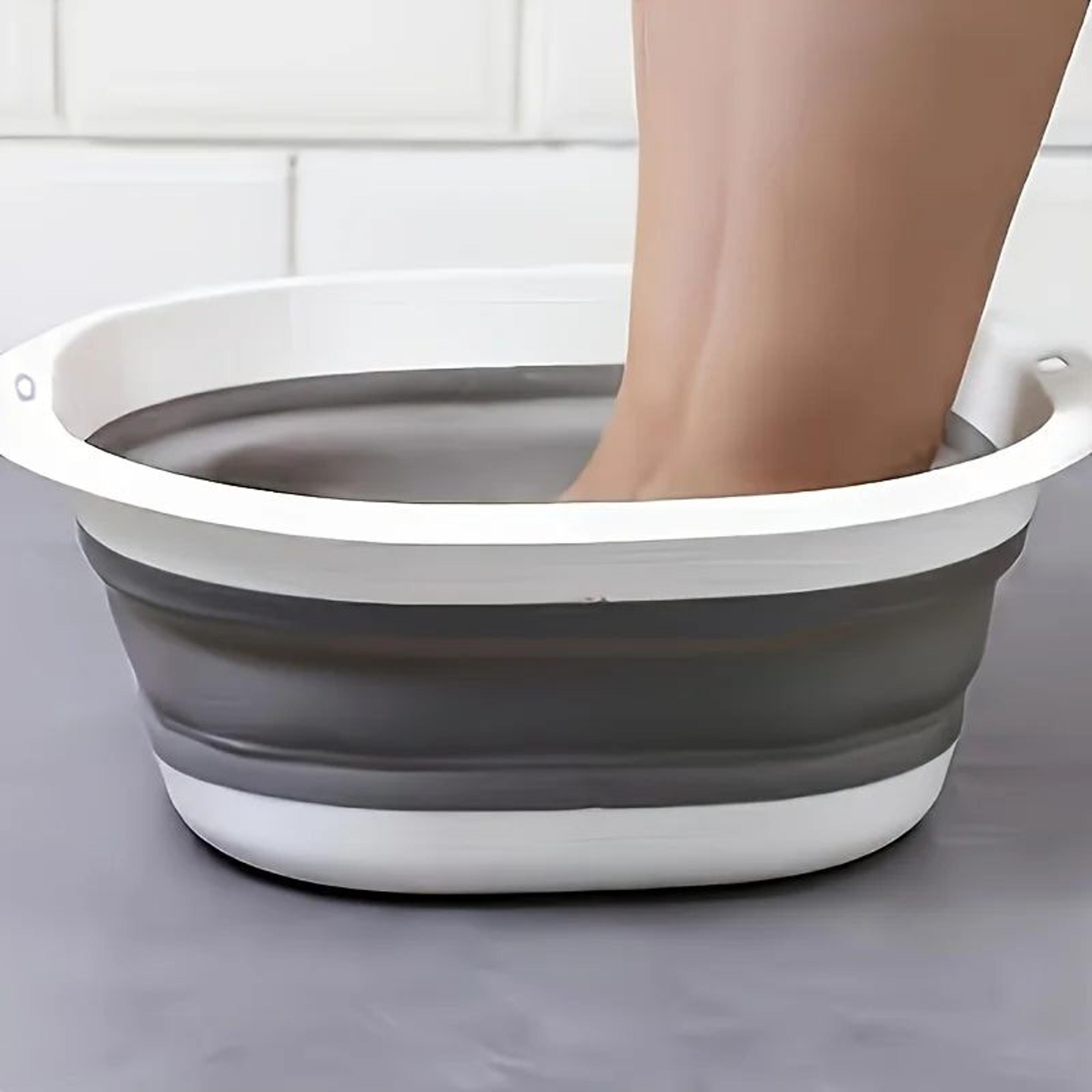 Portable Foldable Silicone Foot Bath Basin 2