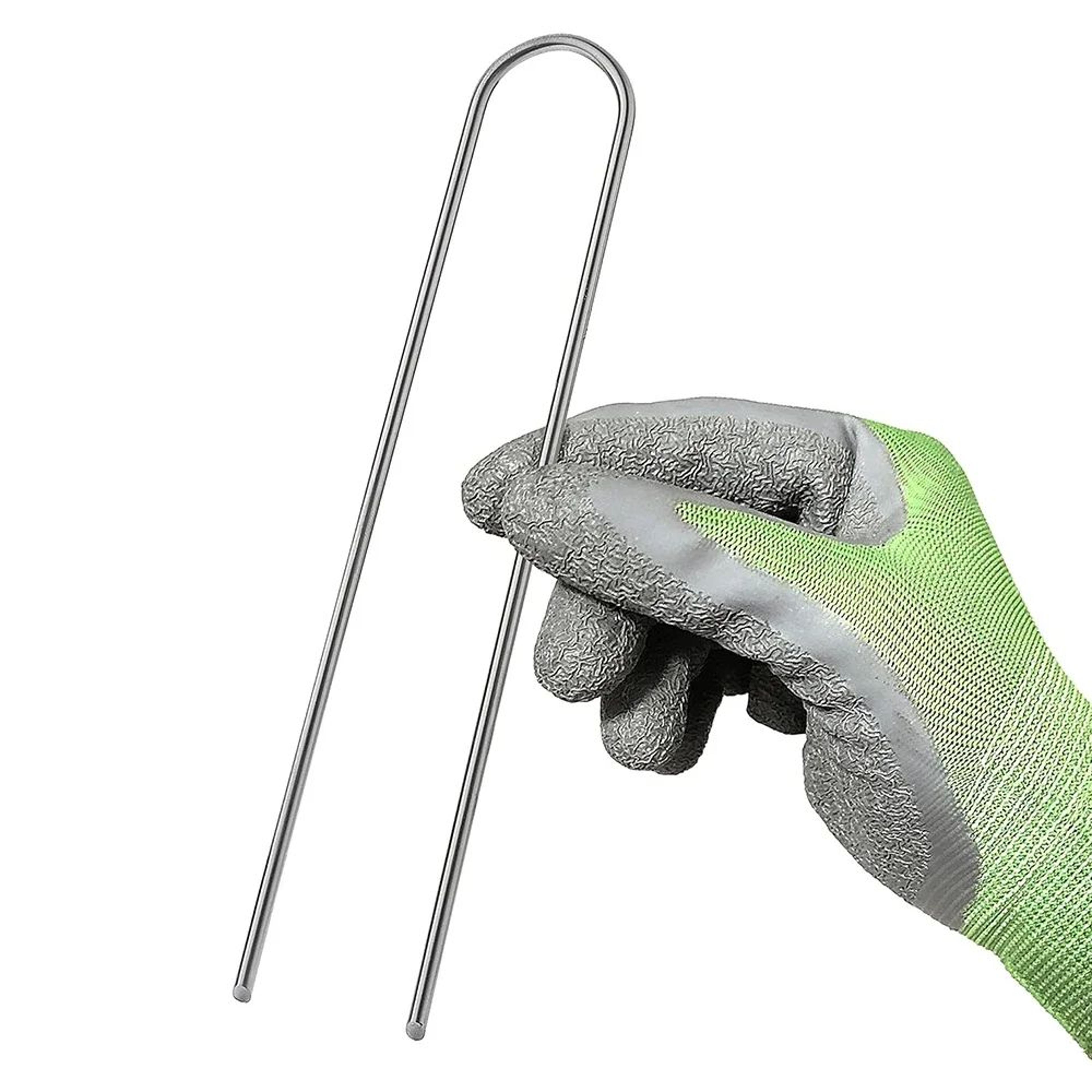 Heavy Duty Galvanized U Shape Garden Staples Ground Stakes 10