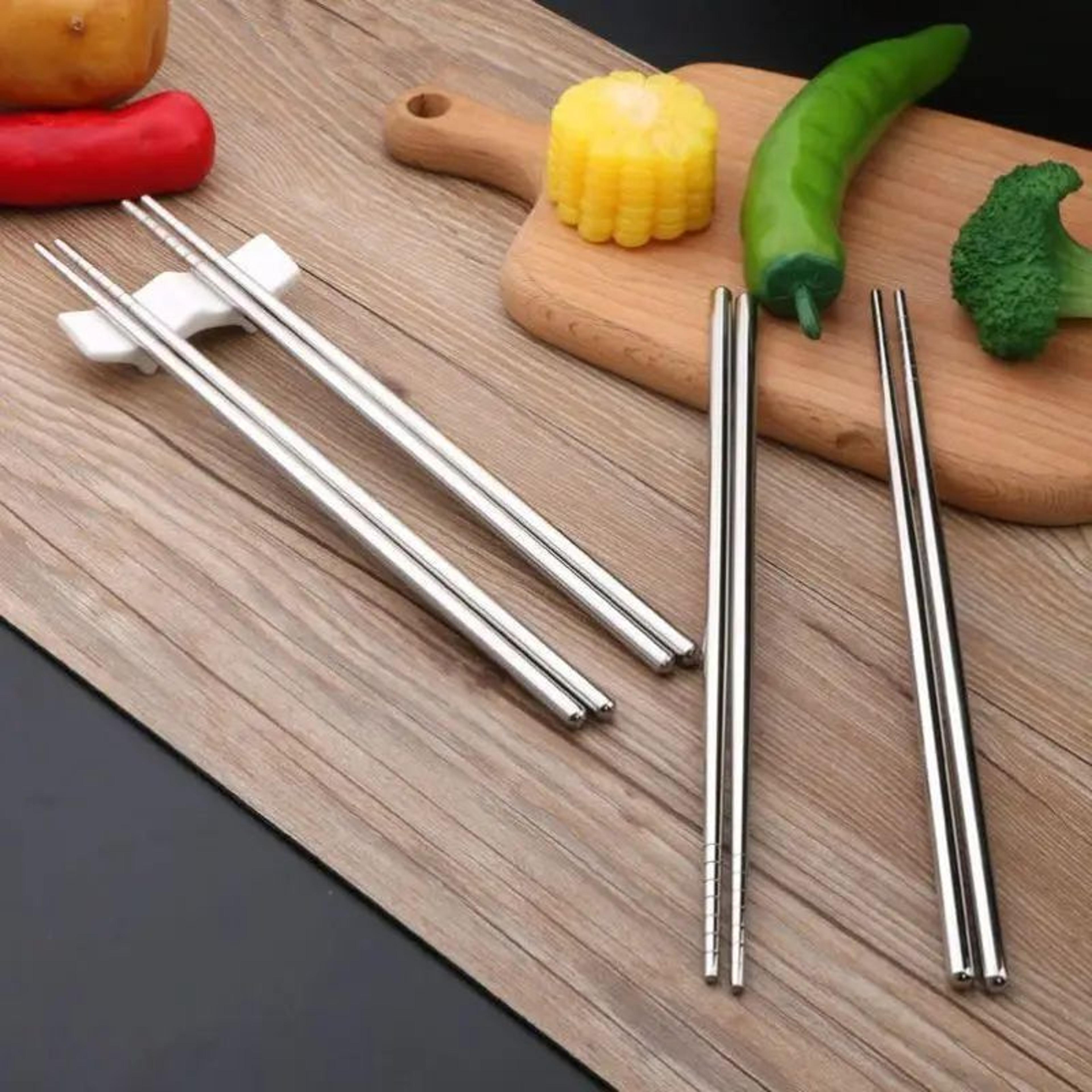 Reusable Stainless Steel Chopsticks Dining Set 2