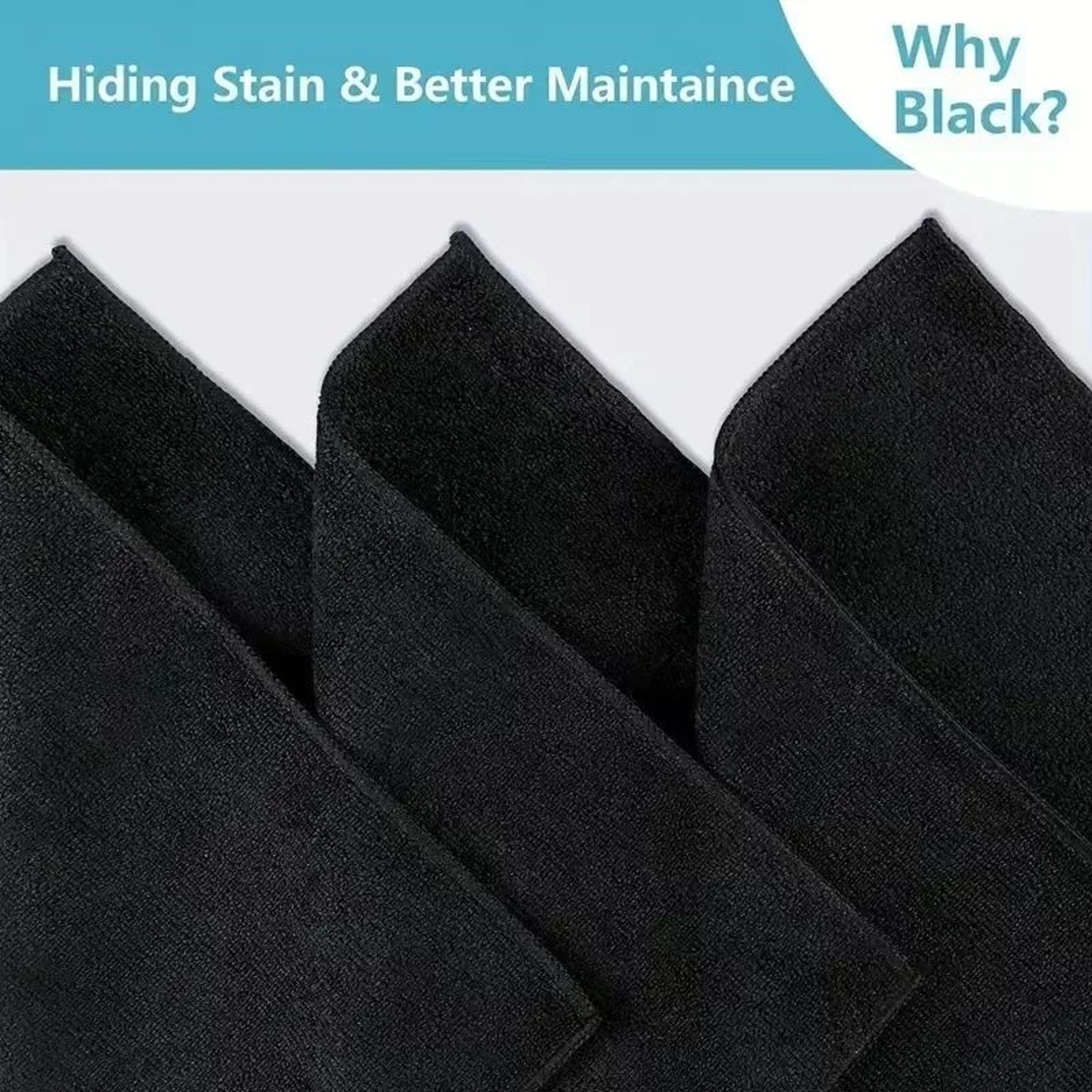 Black Microfiber Cleaning Cloth For Home And Car 2