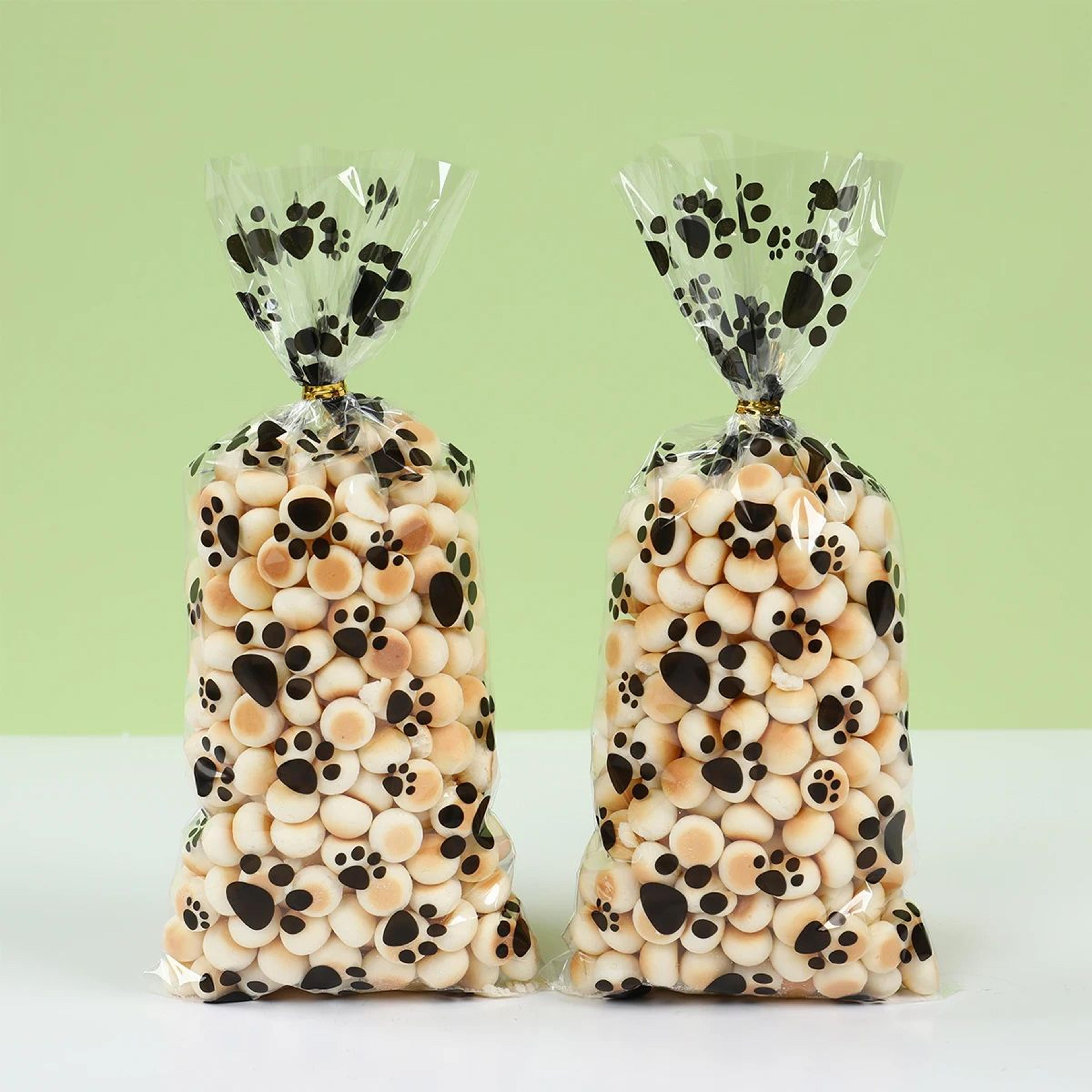 Pet Paw Print Candy Favor Bags For Dog Party Treats 1