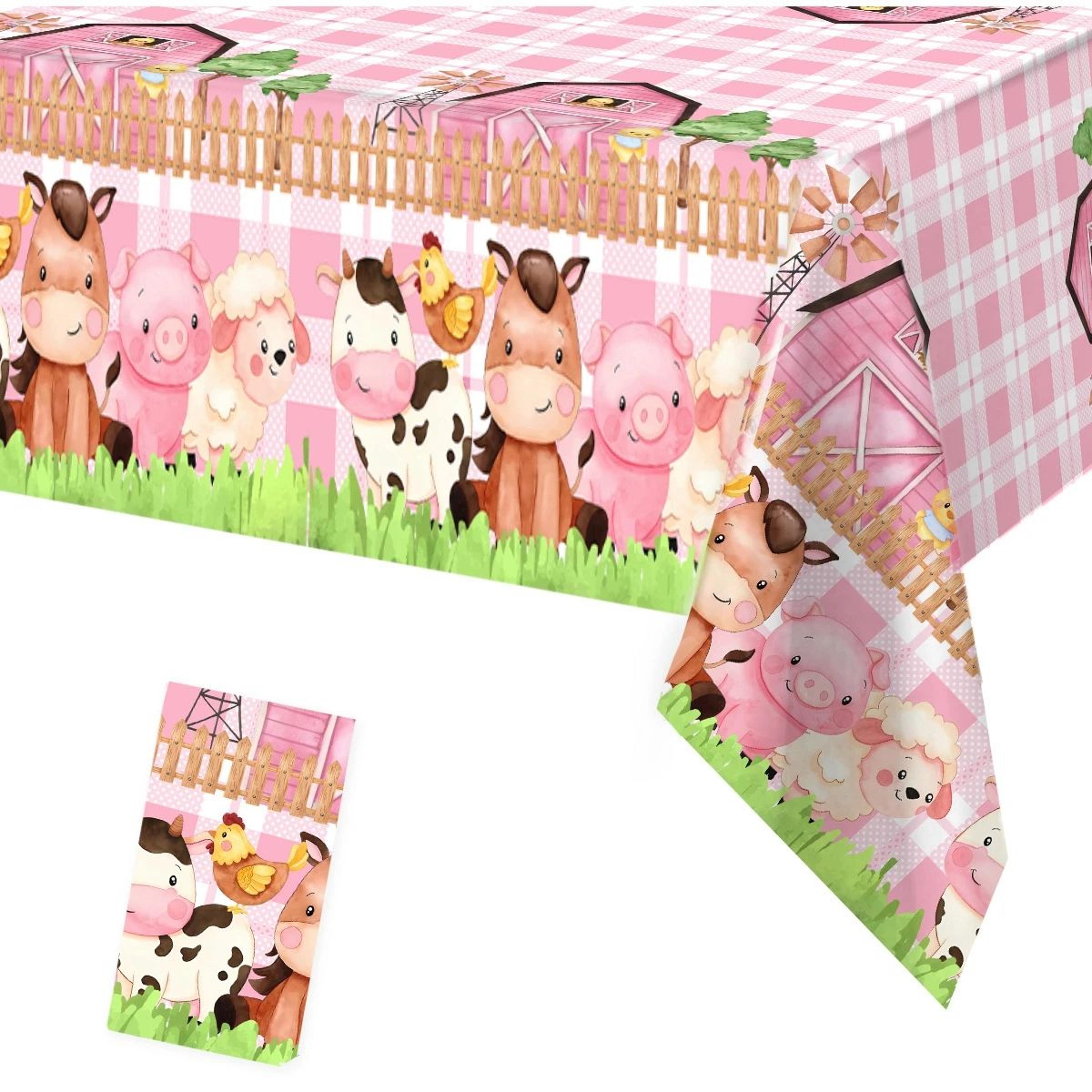 Farm Animal Party Tablecloth For Birthday And Baby Shower 2