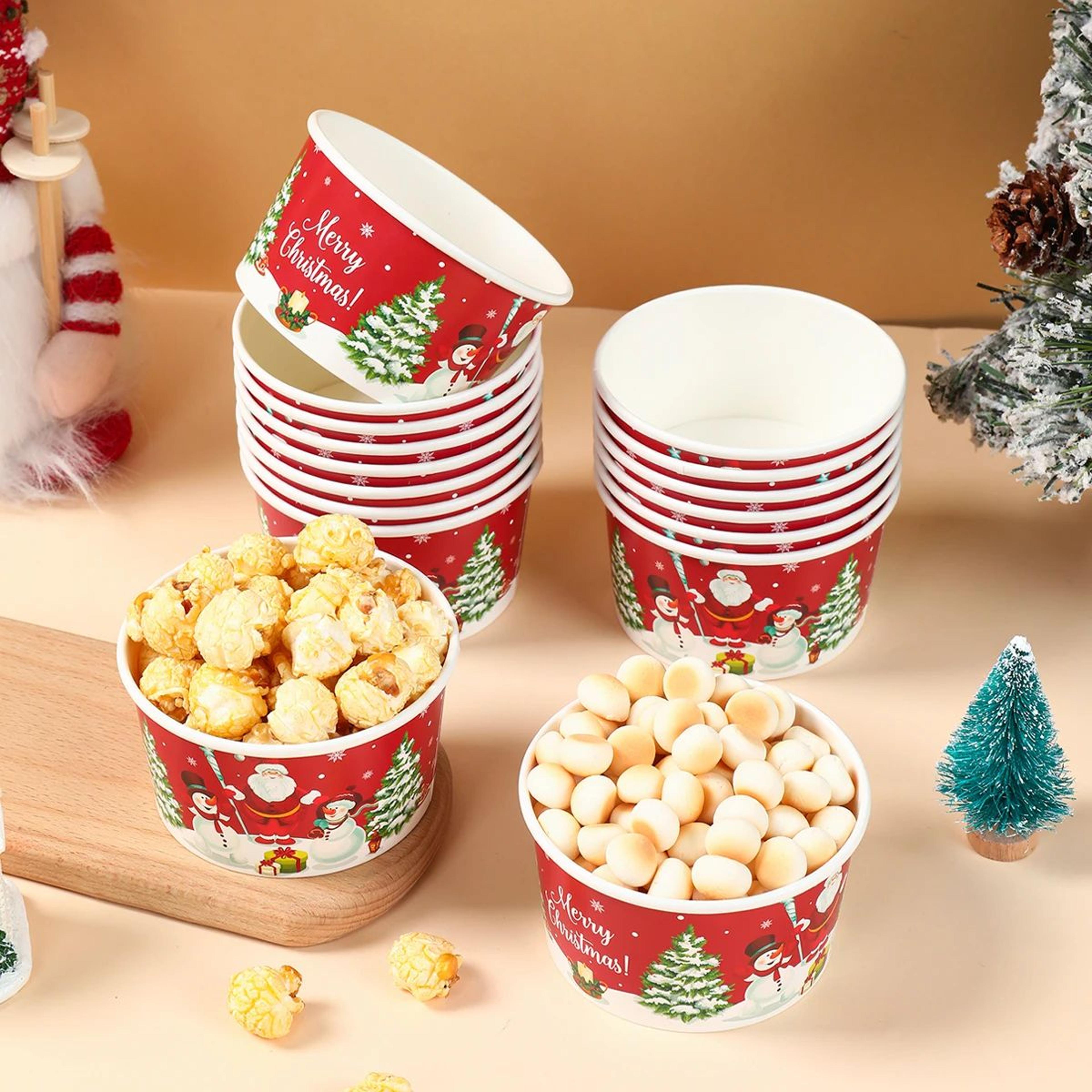 Christmas Disposable Paper Bowls For Holiday Parties 2