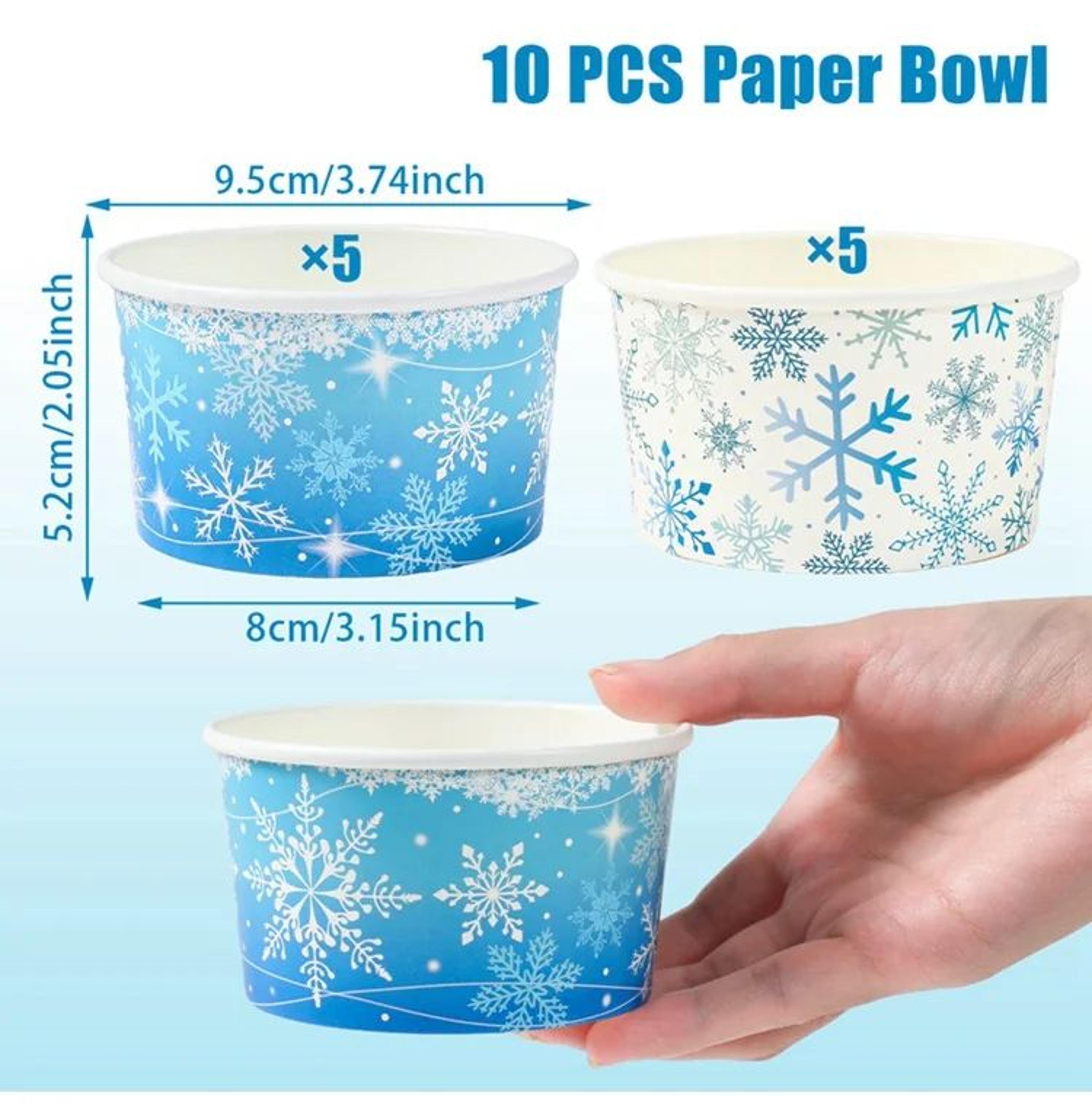 Christmas Disposable Paper Bowls For Holiday Parties 10