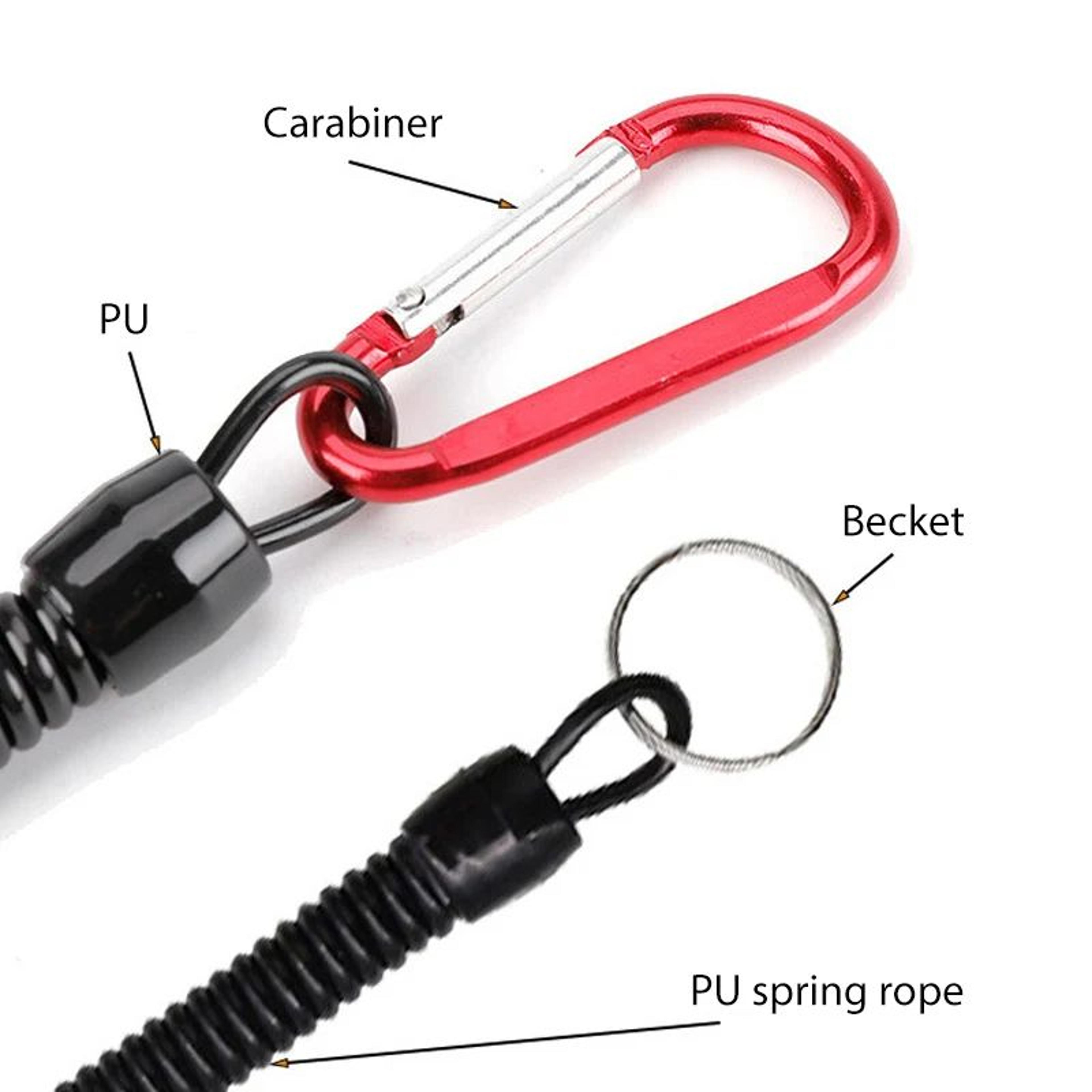 Retractable Fishing Lanyard With Carabiner 3 Pack 2