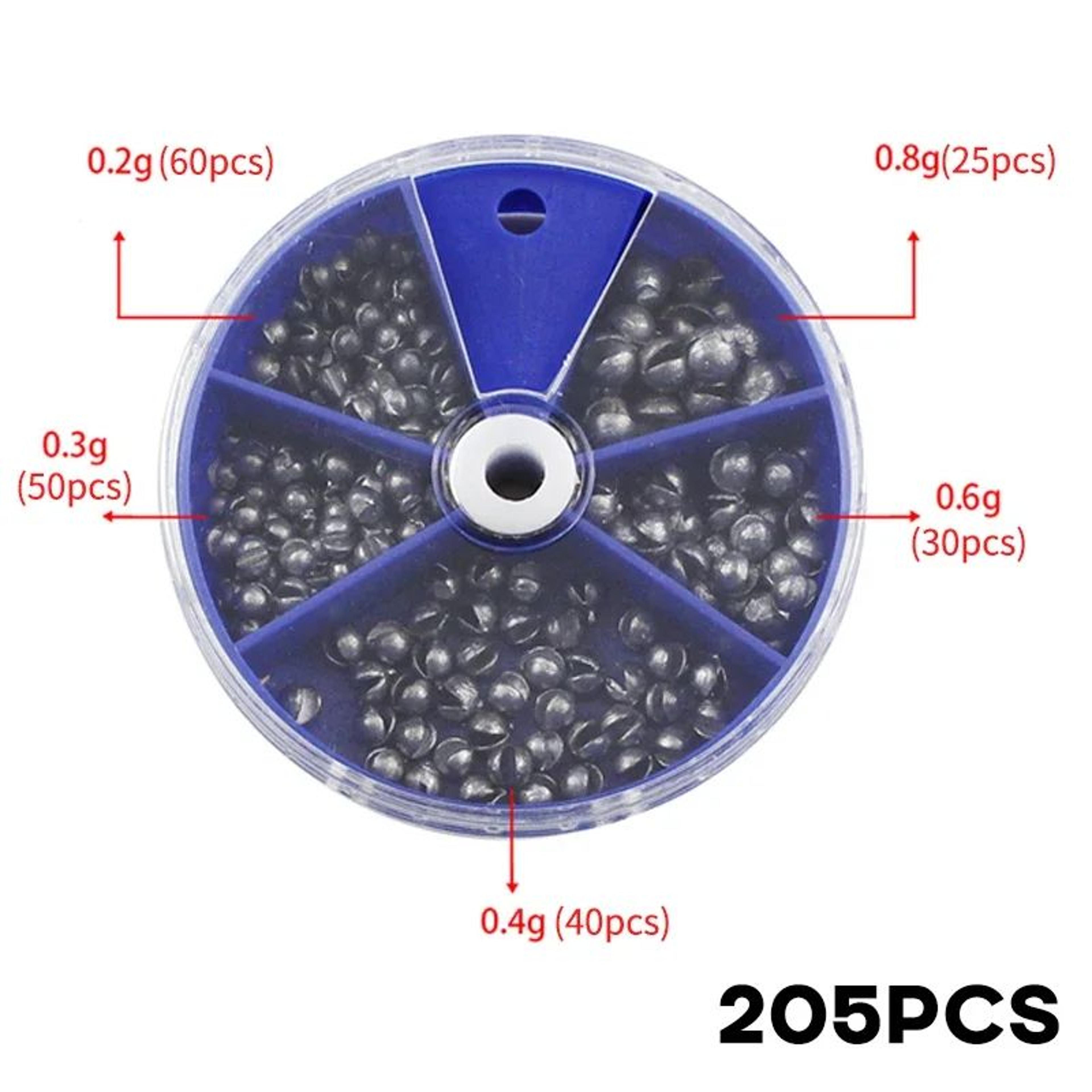 205 Piece Lead Fishing Sinker Assortment With Storage Box 2