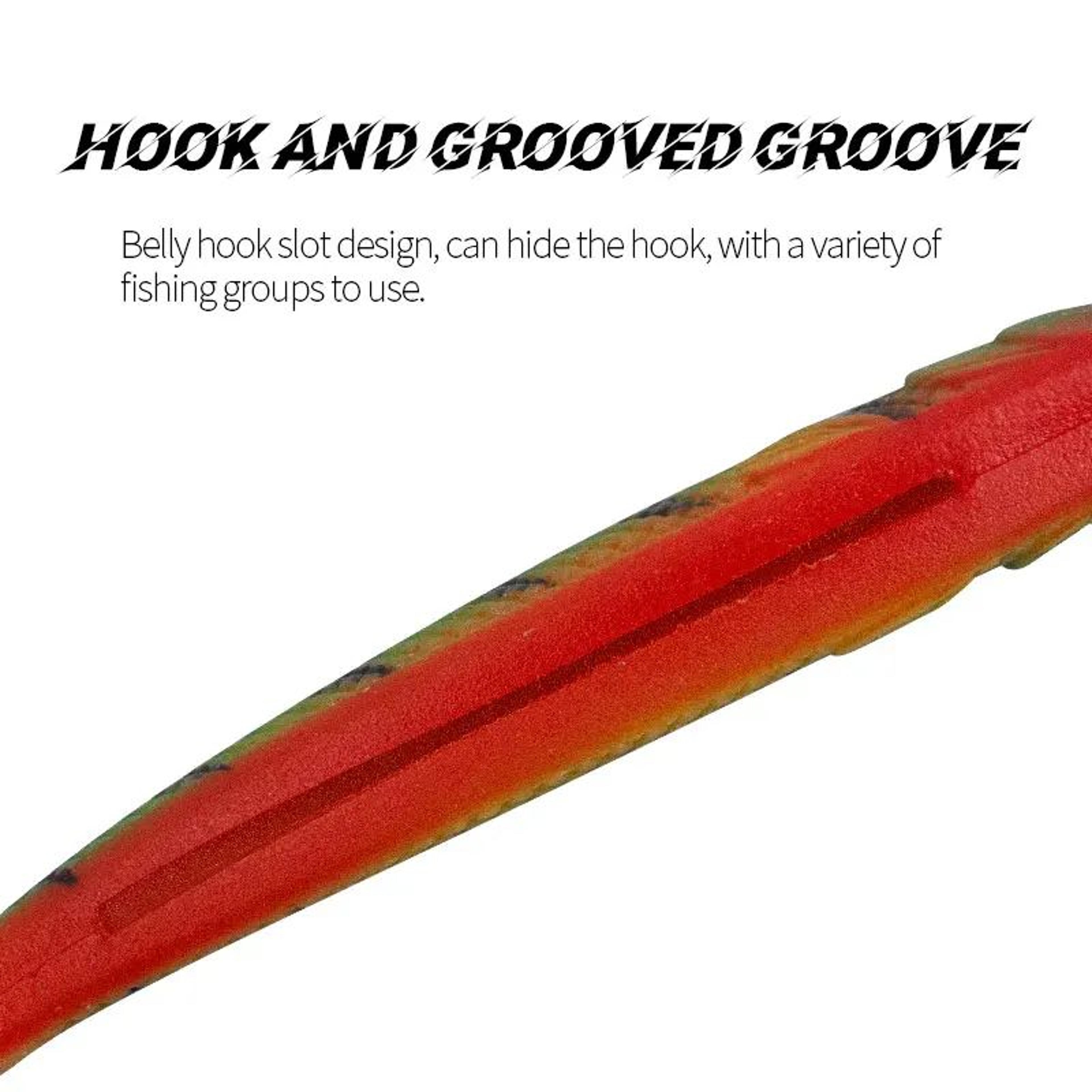 Long Tail Soft Swimbait Fishing Lures 4 Piece Set 2