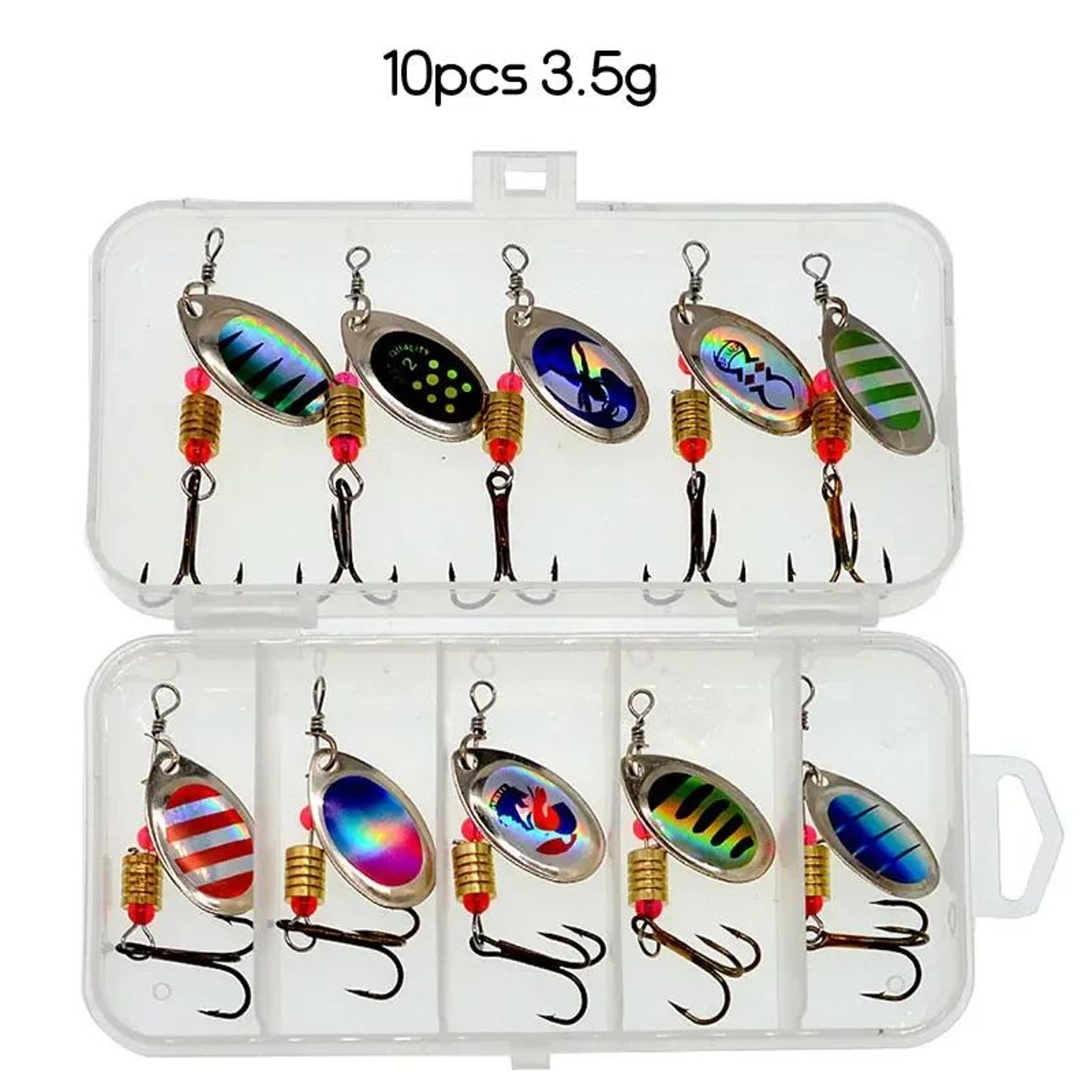 10 Piece Metal Spoon Spinner Fishing Lure Set 8