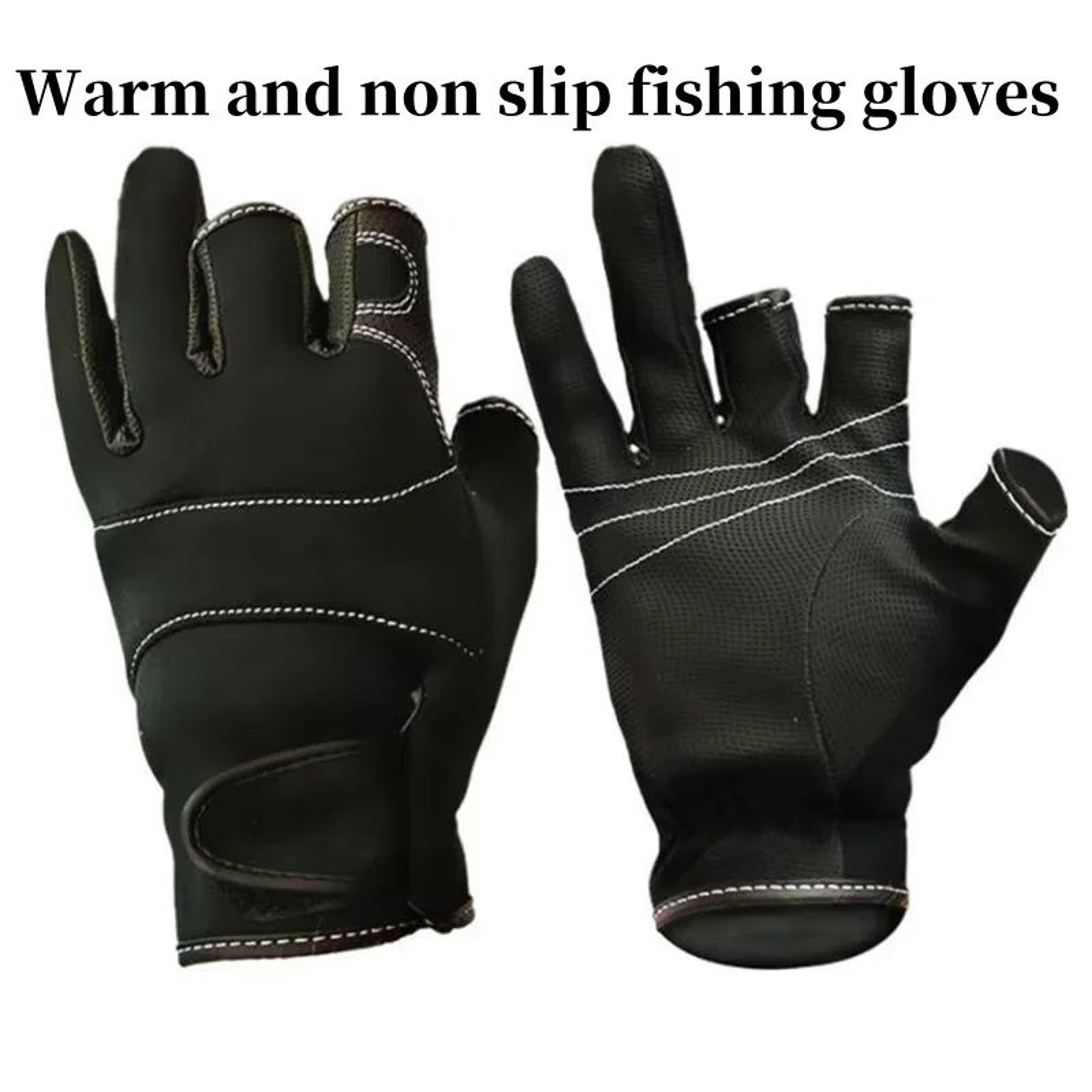 Winter Three Finger Fishing Gloves With Anti Slip Grip 6