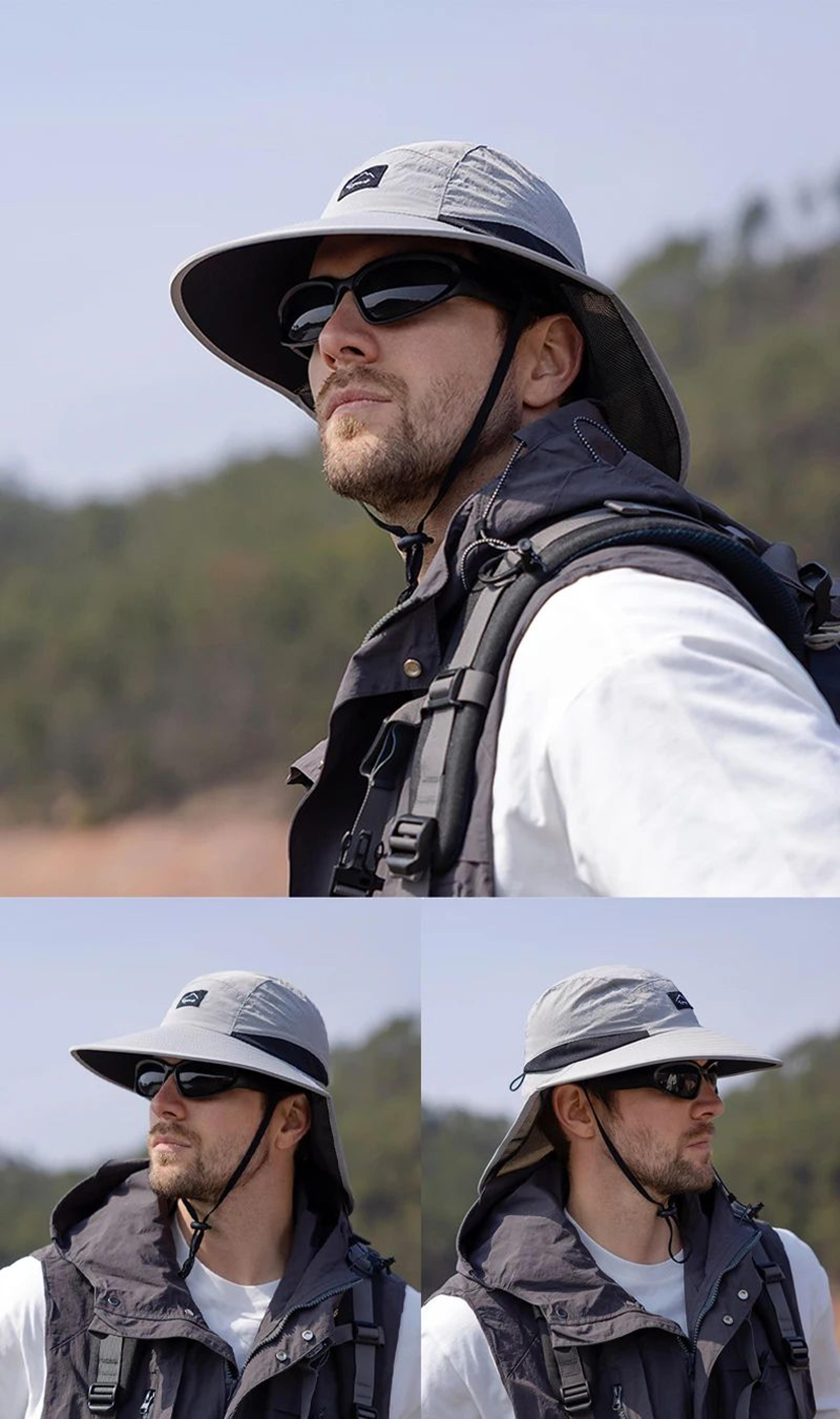 Wide Brim Quick Dry Sun Hat With Neck Flap For Men And Women 13