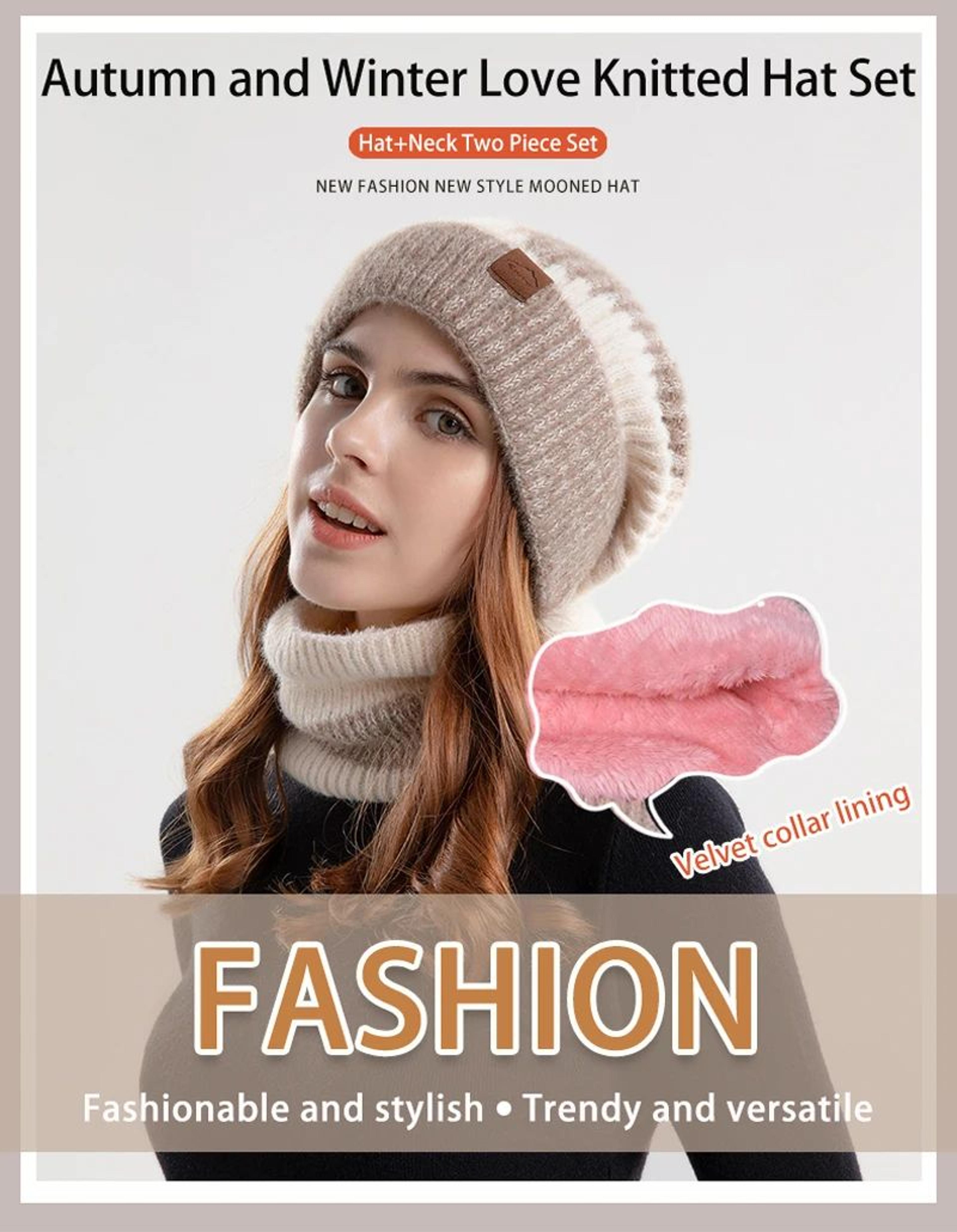 Winter Knitted Beanie And Scarf Set 6