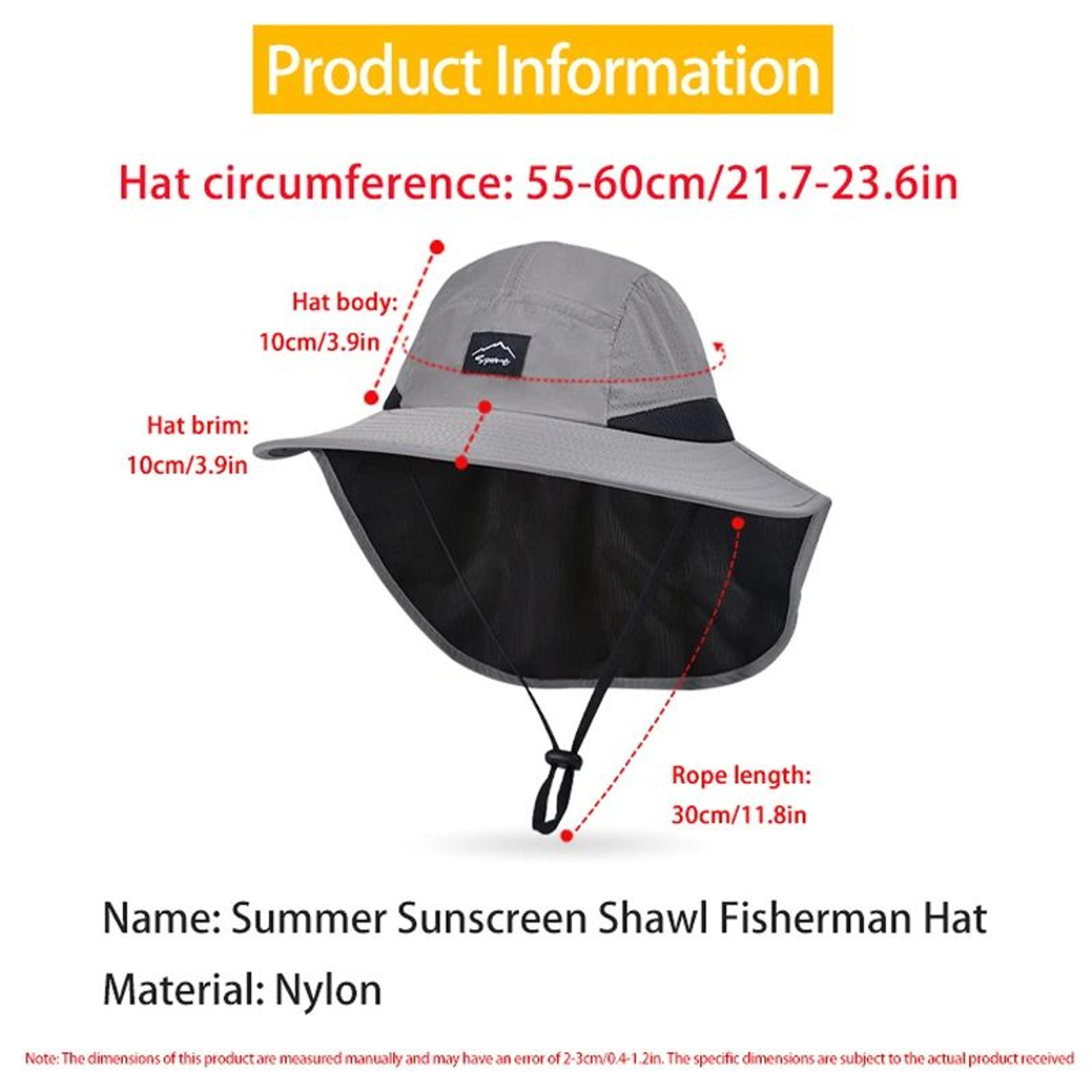 Large Brim Quick Drying Breathable Sunshade Hat With Neck Flap 10